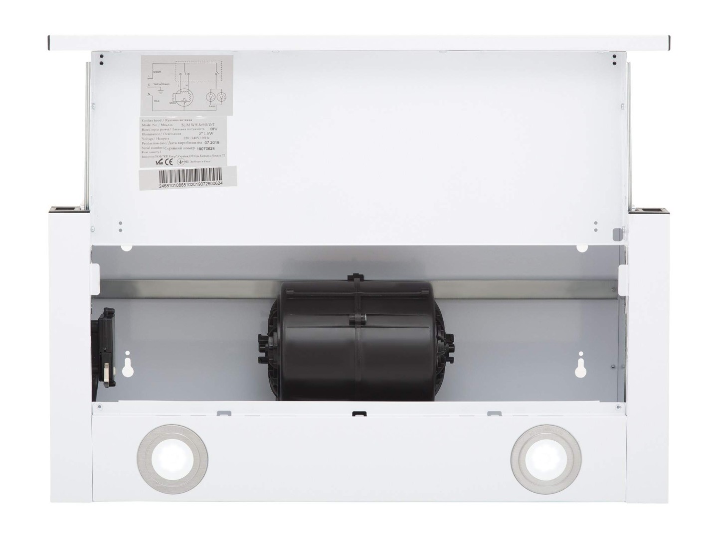 Витяжка вбудована Interline SLIM WH A/60/2/T — фото 6