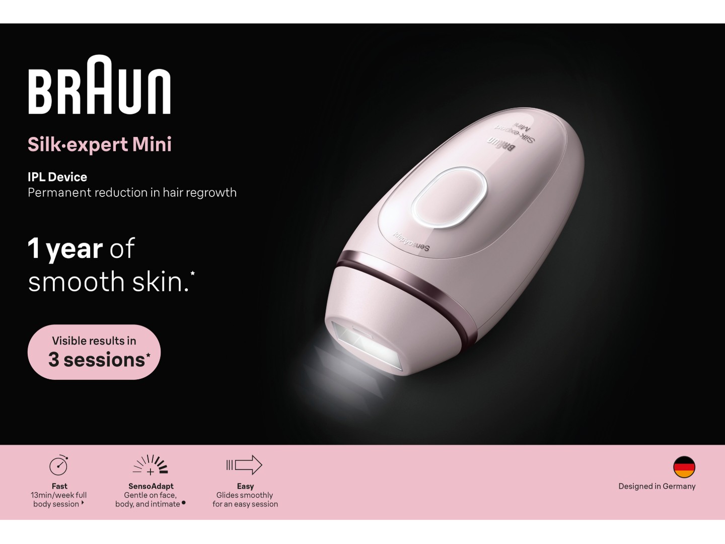 Фотоепілятор Braun Silk Expert Mini PL1111 + Бритва Gillette Venus Extra Smooth + Косметичка (8700216937375) — фото 9