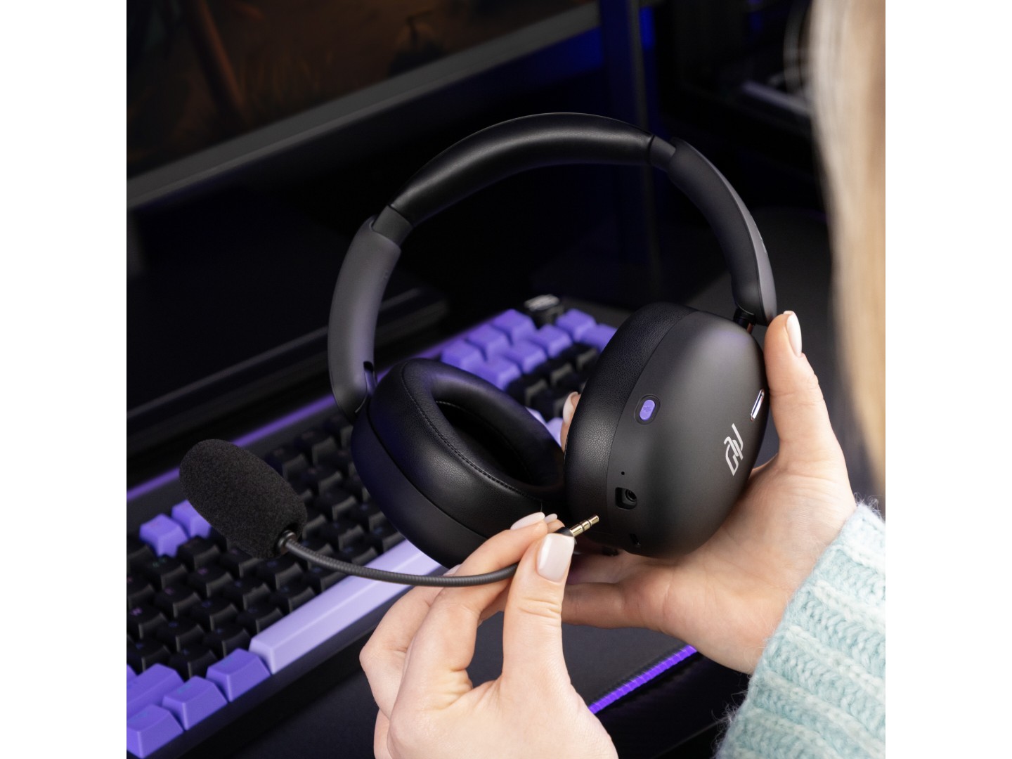 Гарнітура бездротова ігрова Proove Gaming Zephyr APP black/purple (WHZP00022001) — фото 8