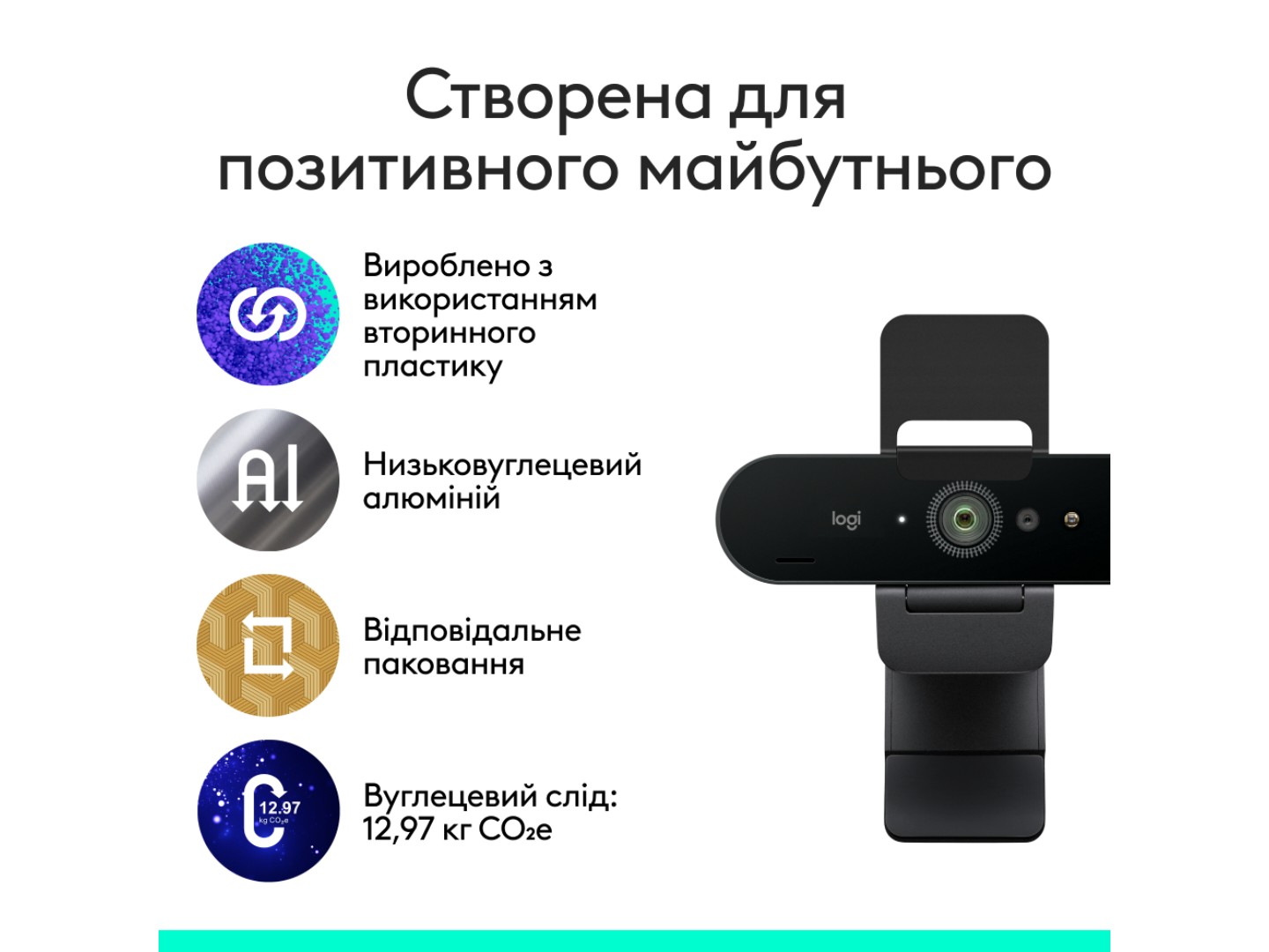 Веб-камера для комп'ютера Logitech Brio 4K Ultra HD Graphite (960-001718) — фото 3