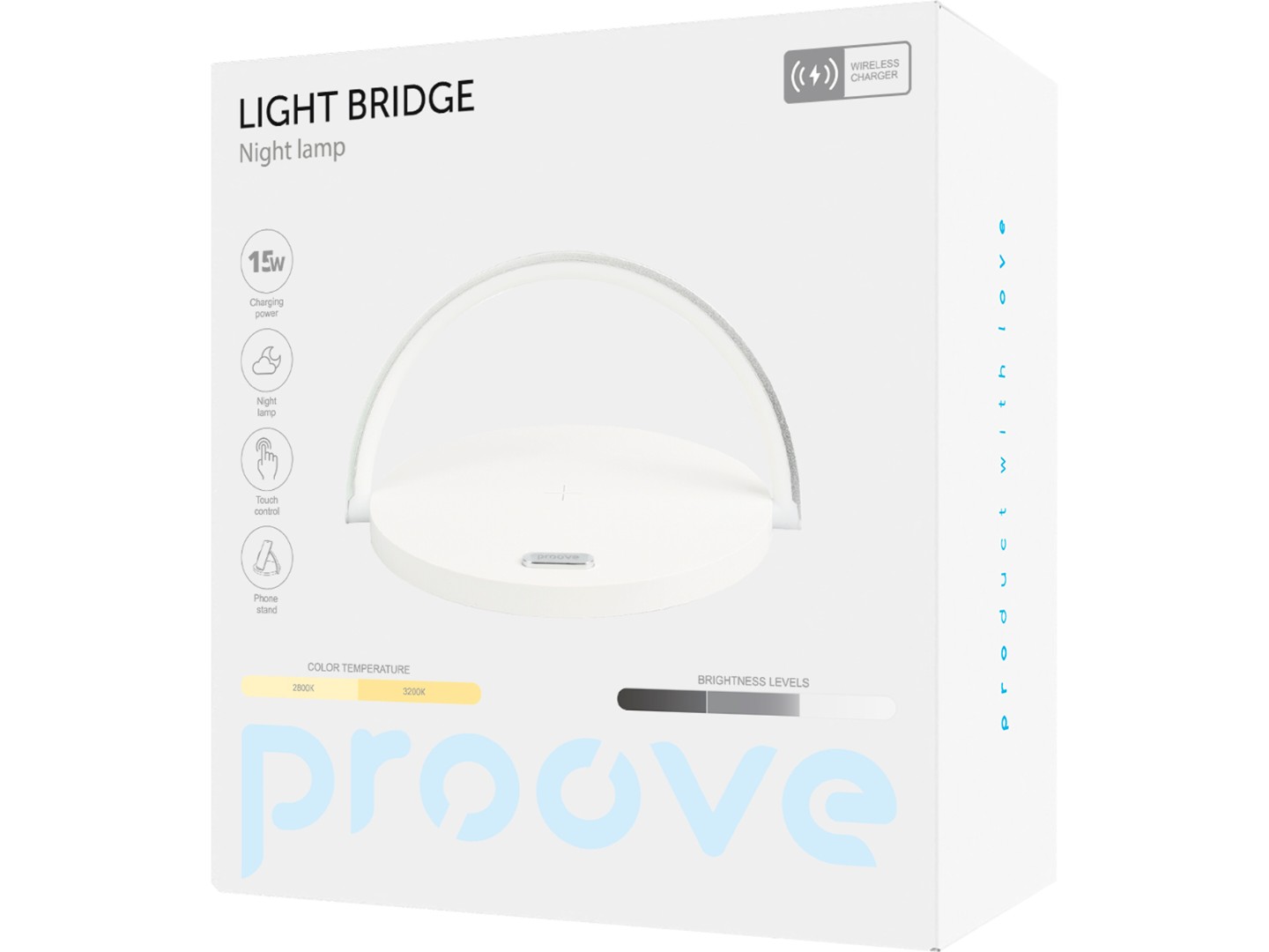 Нічник Proove з бездротовою зарядкою Light Bridge White (PLLB05102002) — фото 8