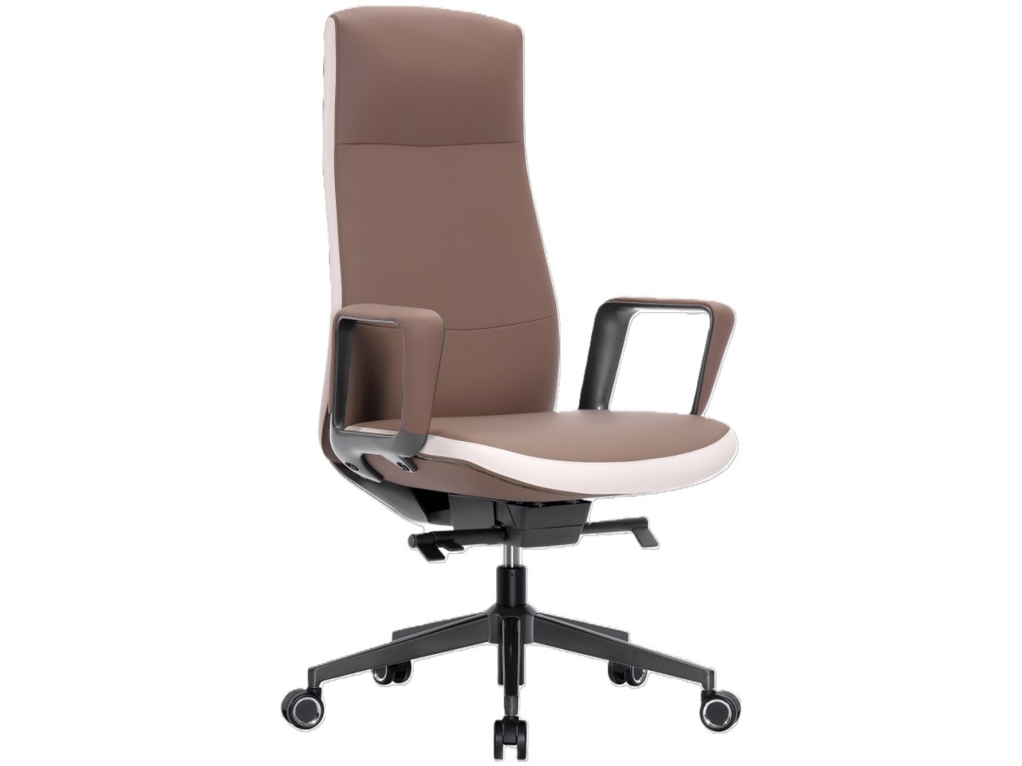 Крісло офісне GT Racer B-3195 Beige/Brown (leather) — фото 1