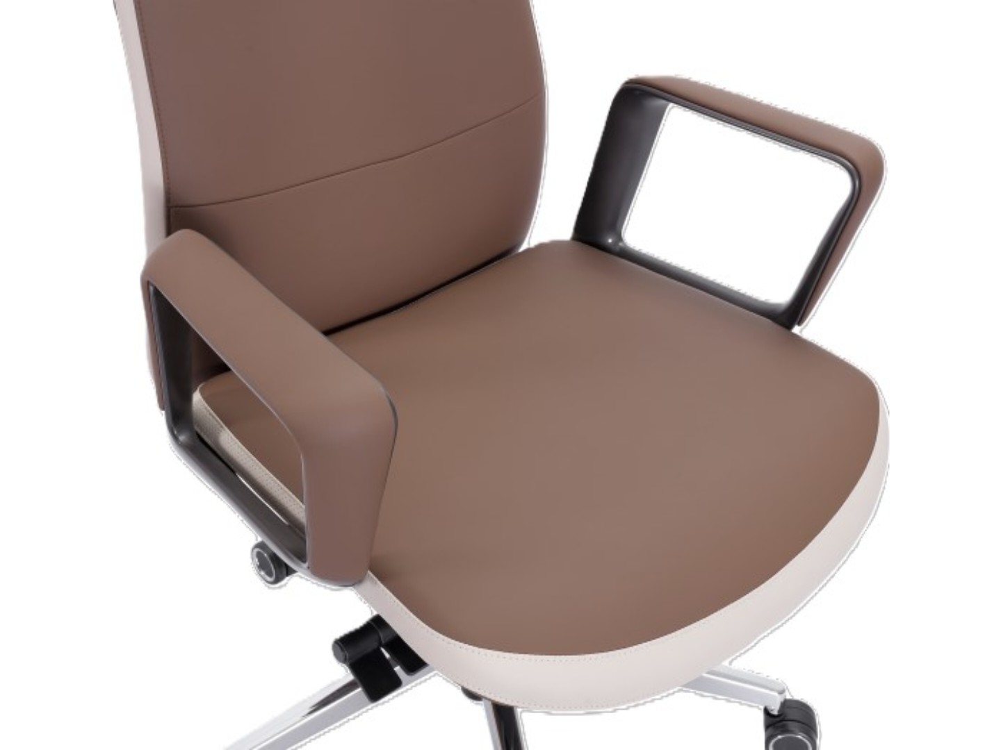Крісло офісне GT Racer B-3195 Beige/Brown (leather) — фото 5