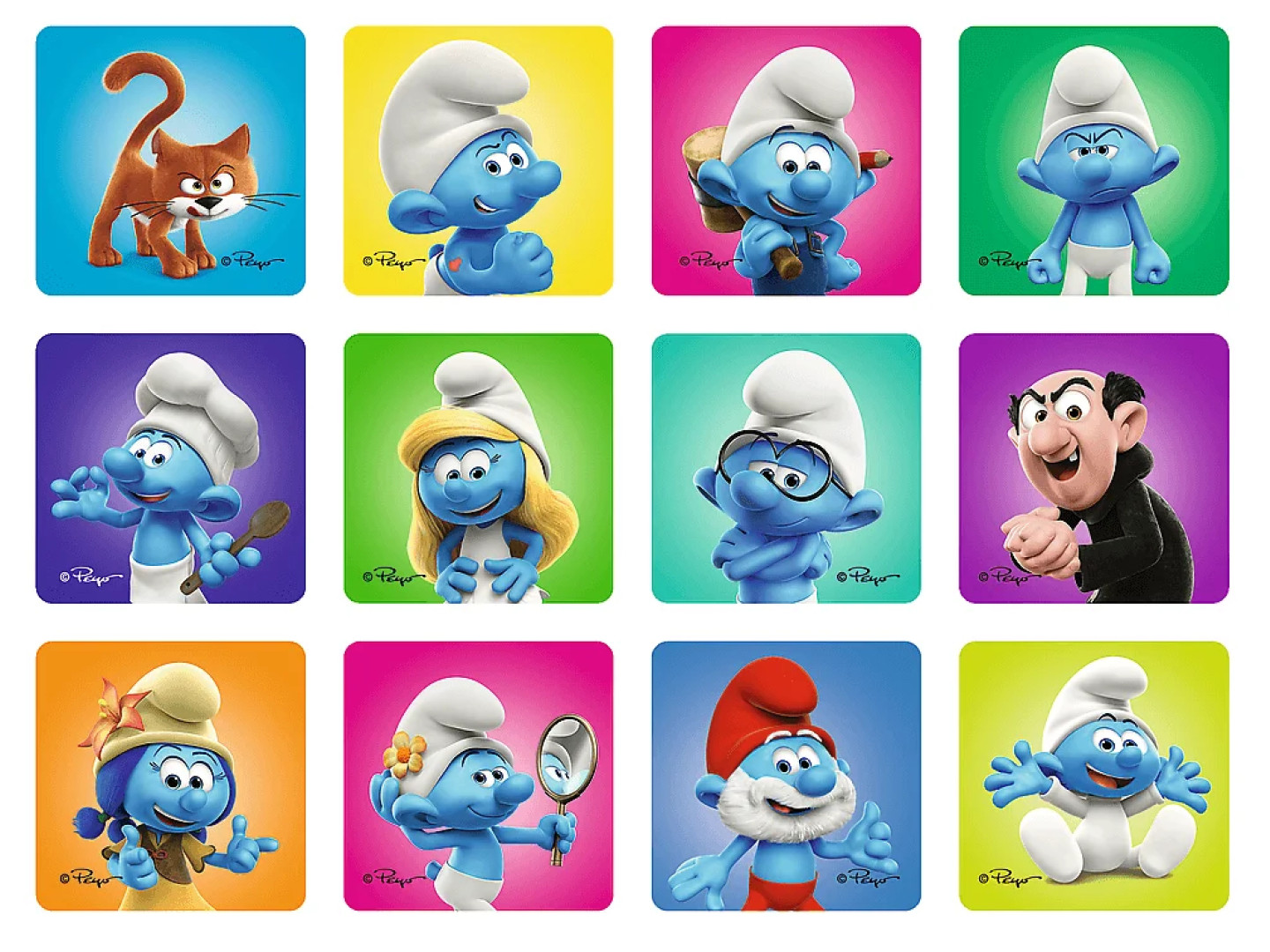 Пазли (3-4 роки) Trefl 2в1+memos The Smurfs Смурфикам весело (36568) — фото 6