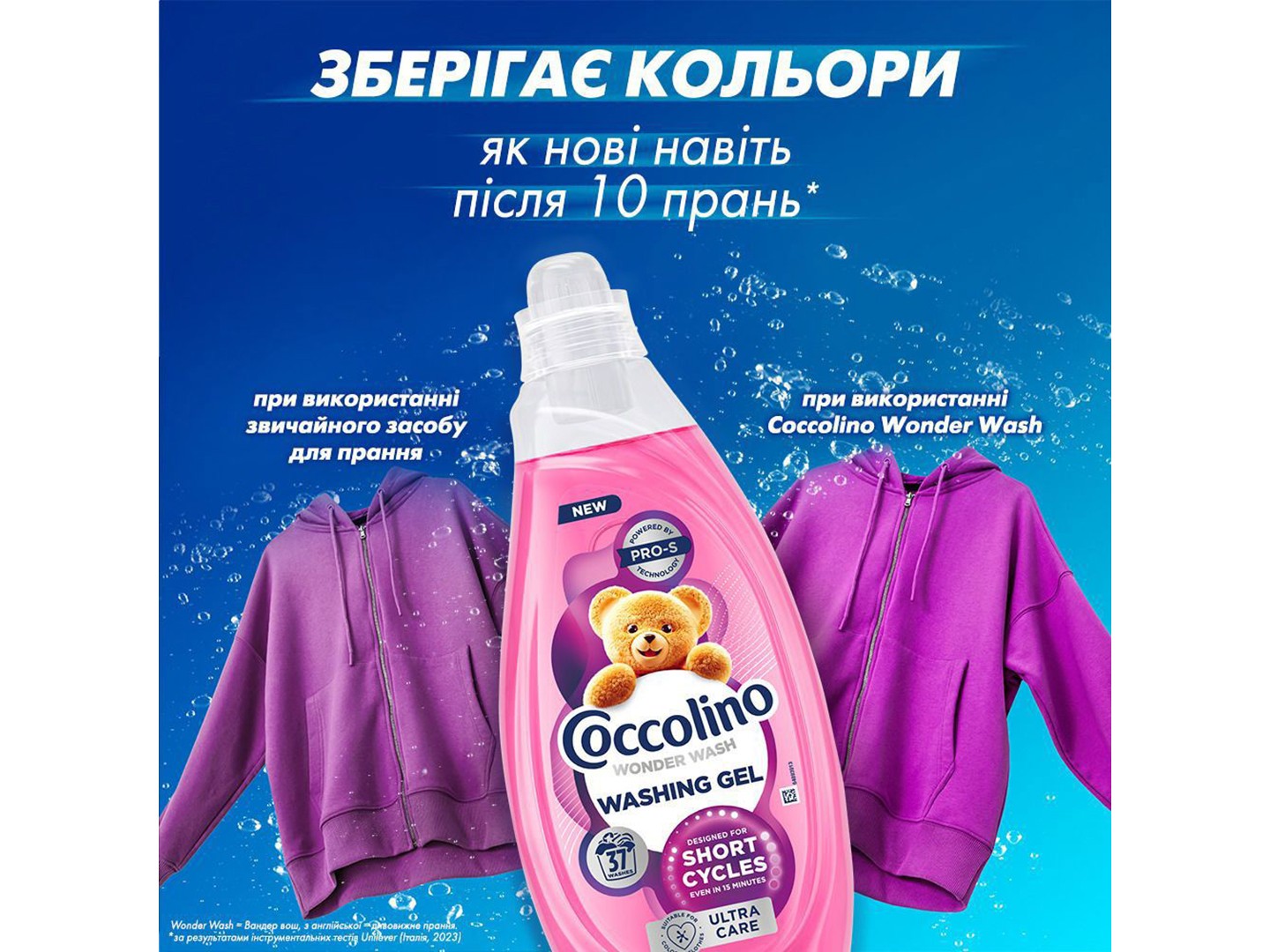 Гель для прання Coccolino Ультрадогляд для коротких циклів прання, 1,48 л — фото 6