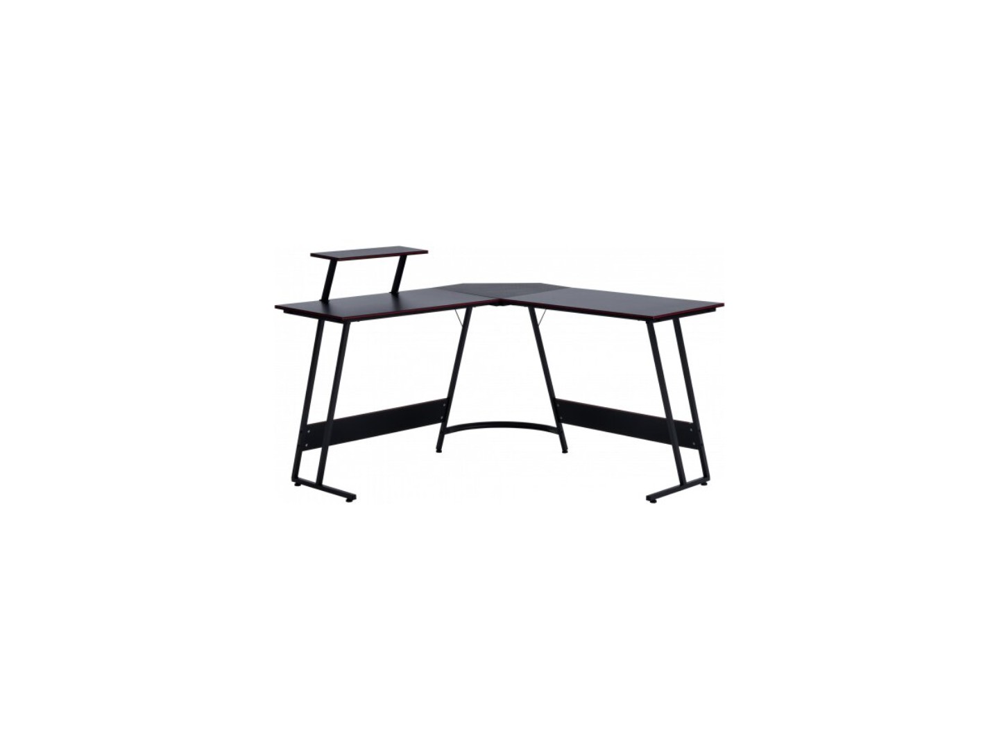 Стіл комп'ютерний GT Racer T-1741 (130x130x45x73) Black — фото 4