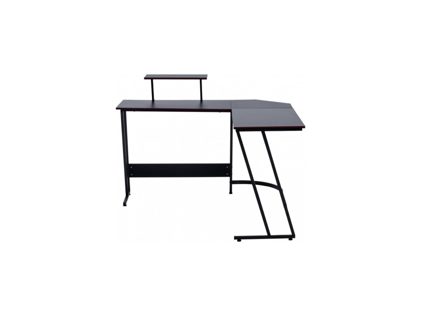 Стіл комп'ютерний GT Racer T-1741 (130x130x45x73) Black — фото 5
