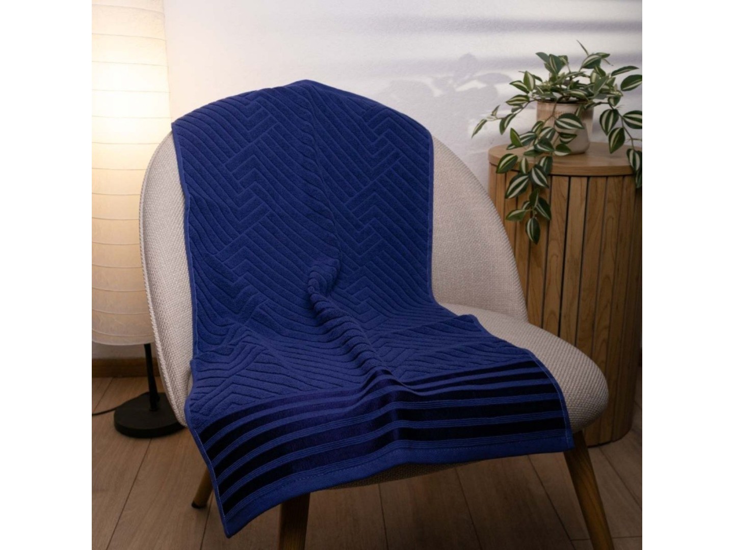 Рушник для рук GM Textile махровий Soft темно-синій 40х70 — фото 2