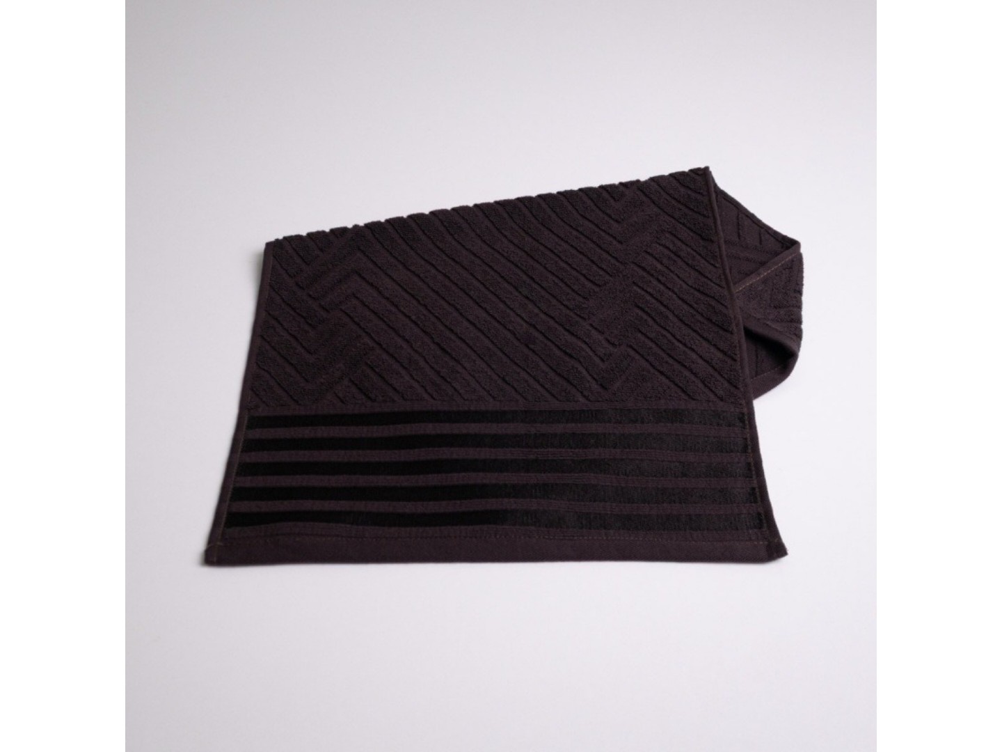 Рушник для рук GM Textile махровий Soft темно-шоколадний 40х70 — фото 4
