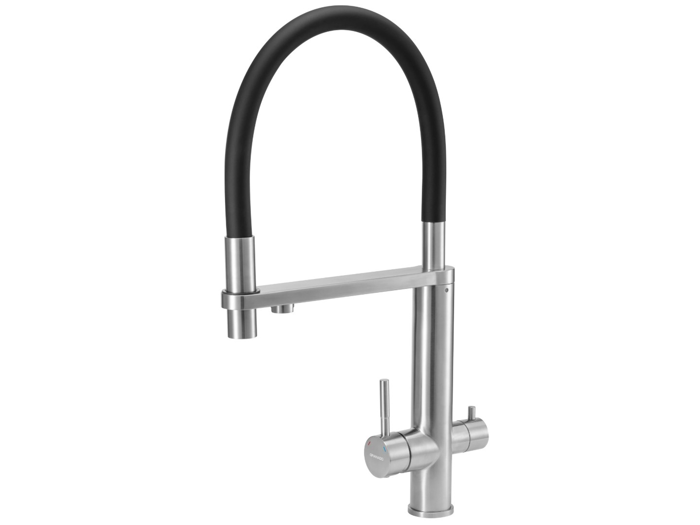 Кухонний змішувач GRANADO Hita inox black — фото 2