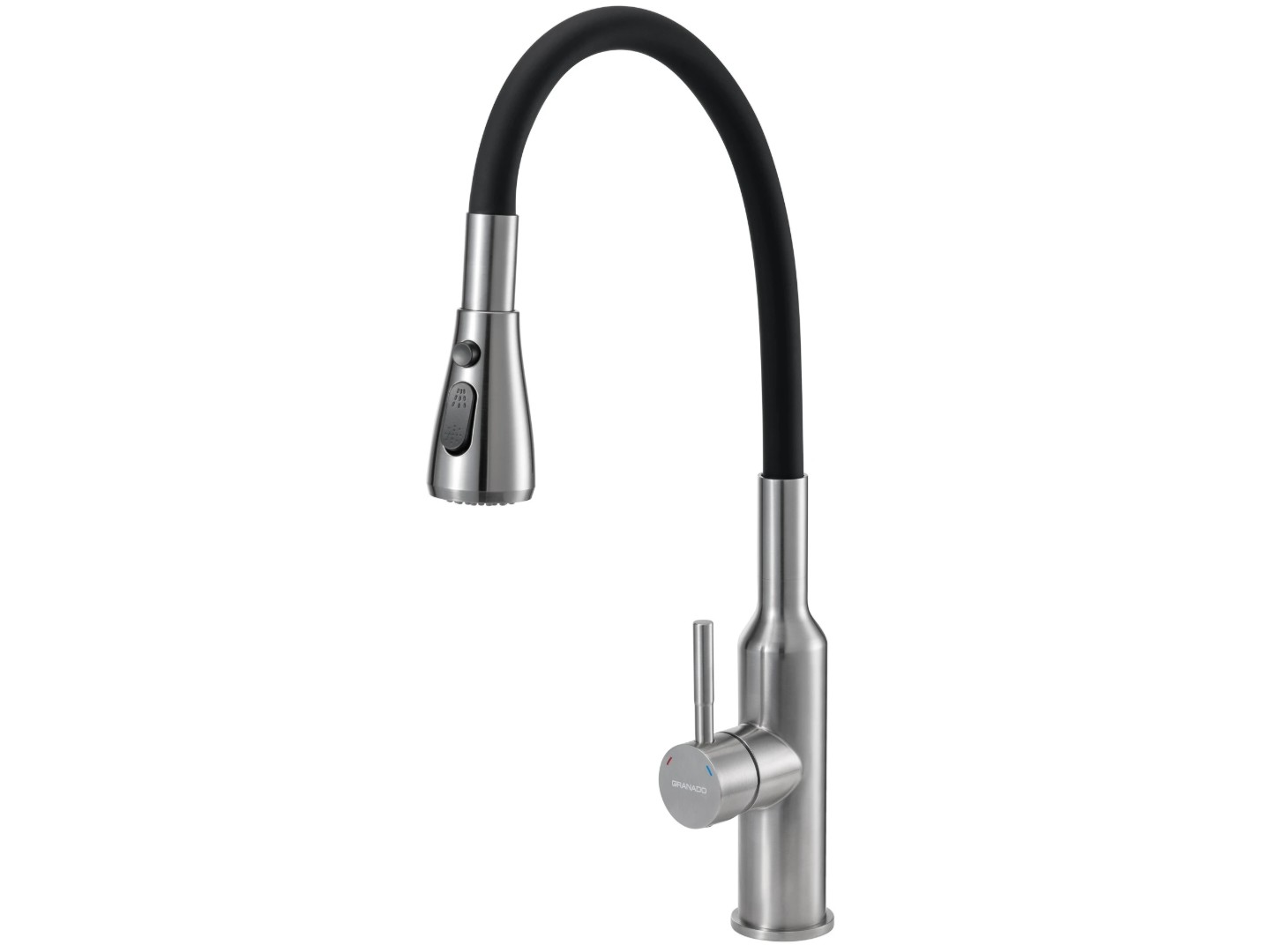 Кухонний змішувач GRANADO Renera inox black — фото 1
