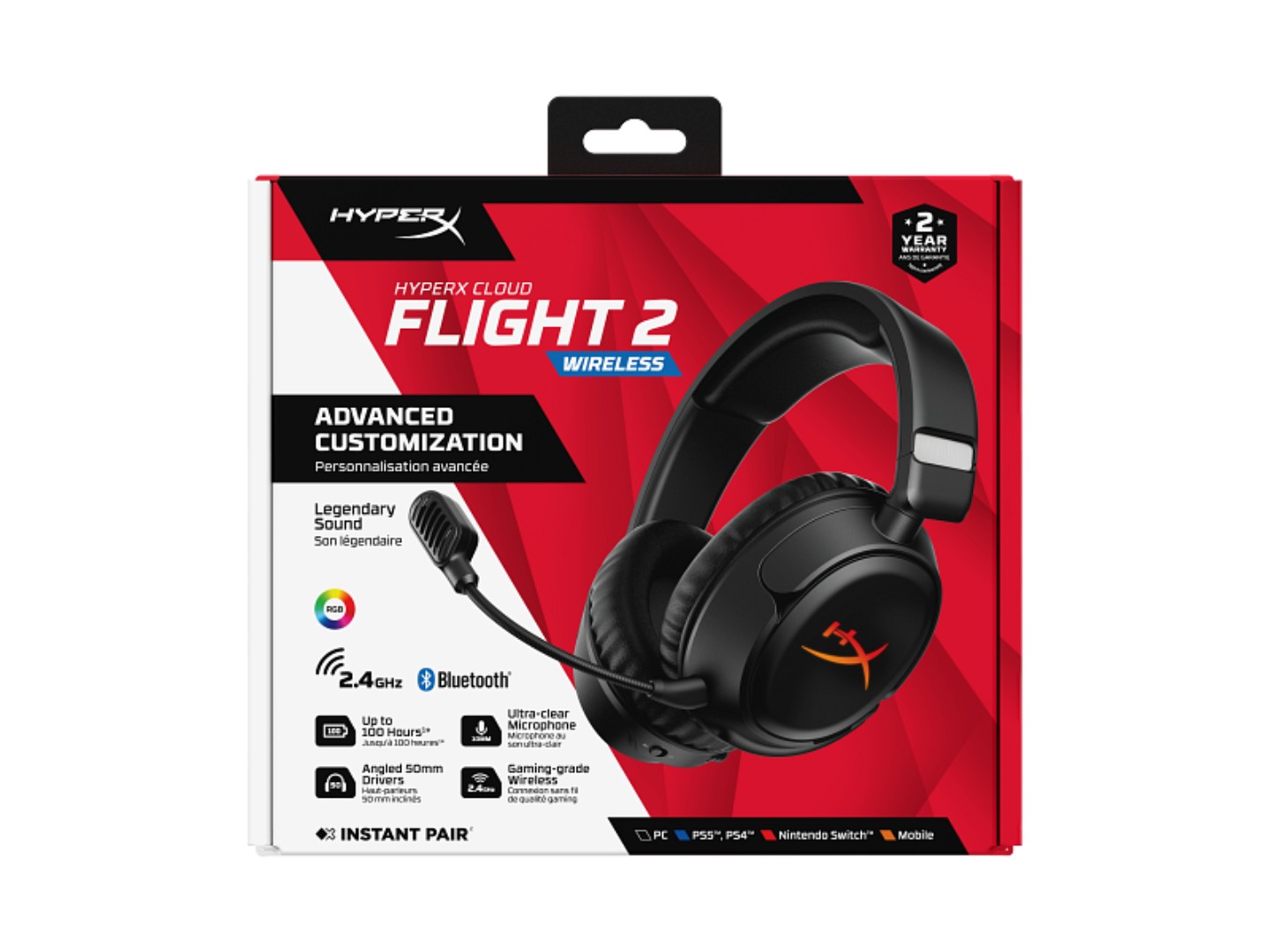 Гарнітура бездротова ігрова HyperX Cloud Flight 2 Wireless Black (B5VC4AA) — фото 13