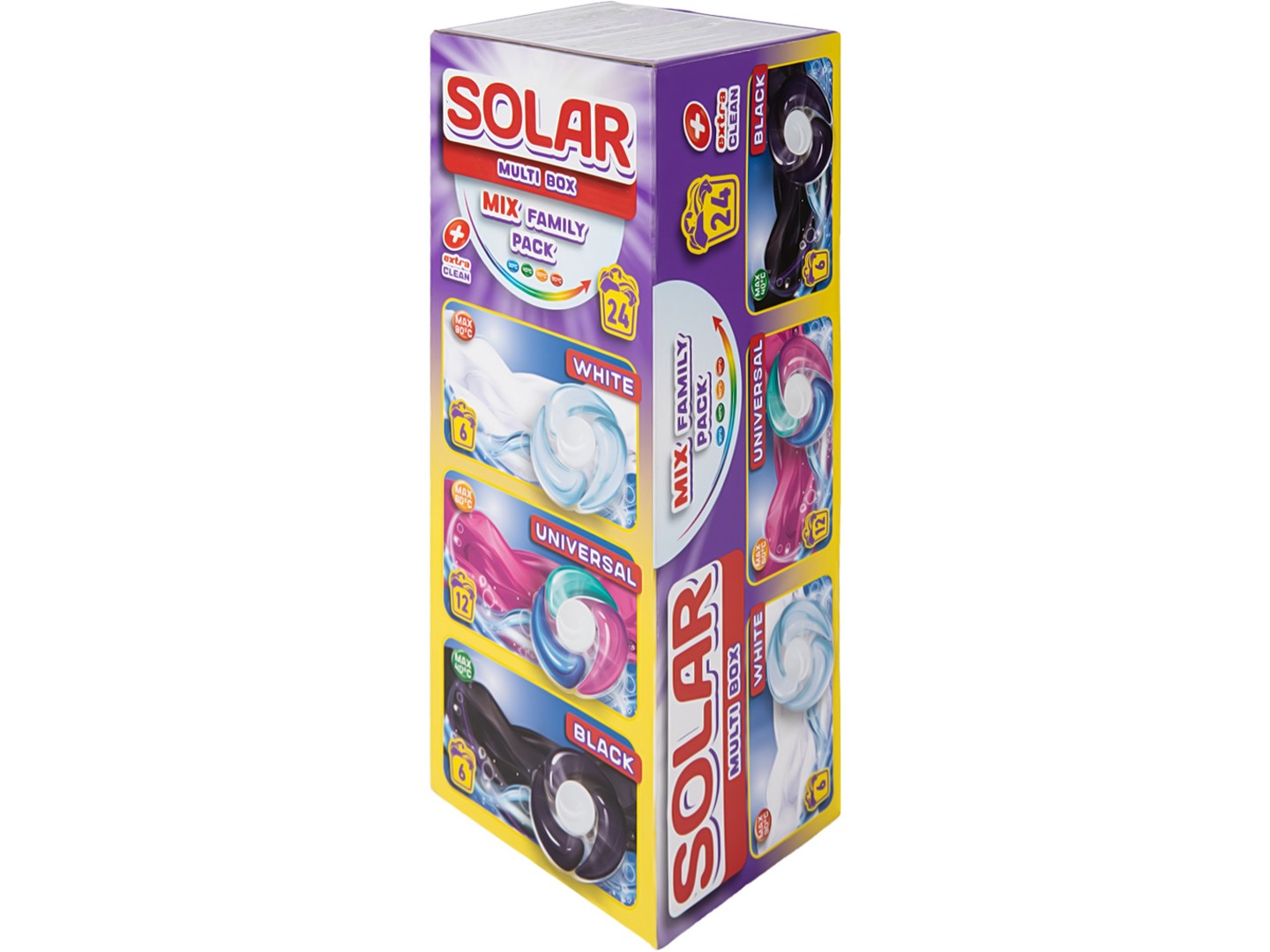 Капсули для прання Solar MULTI BOX для білих, універсальних та темних речей, 24 шт. (4820269930391) — фото 3