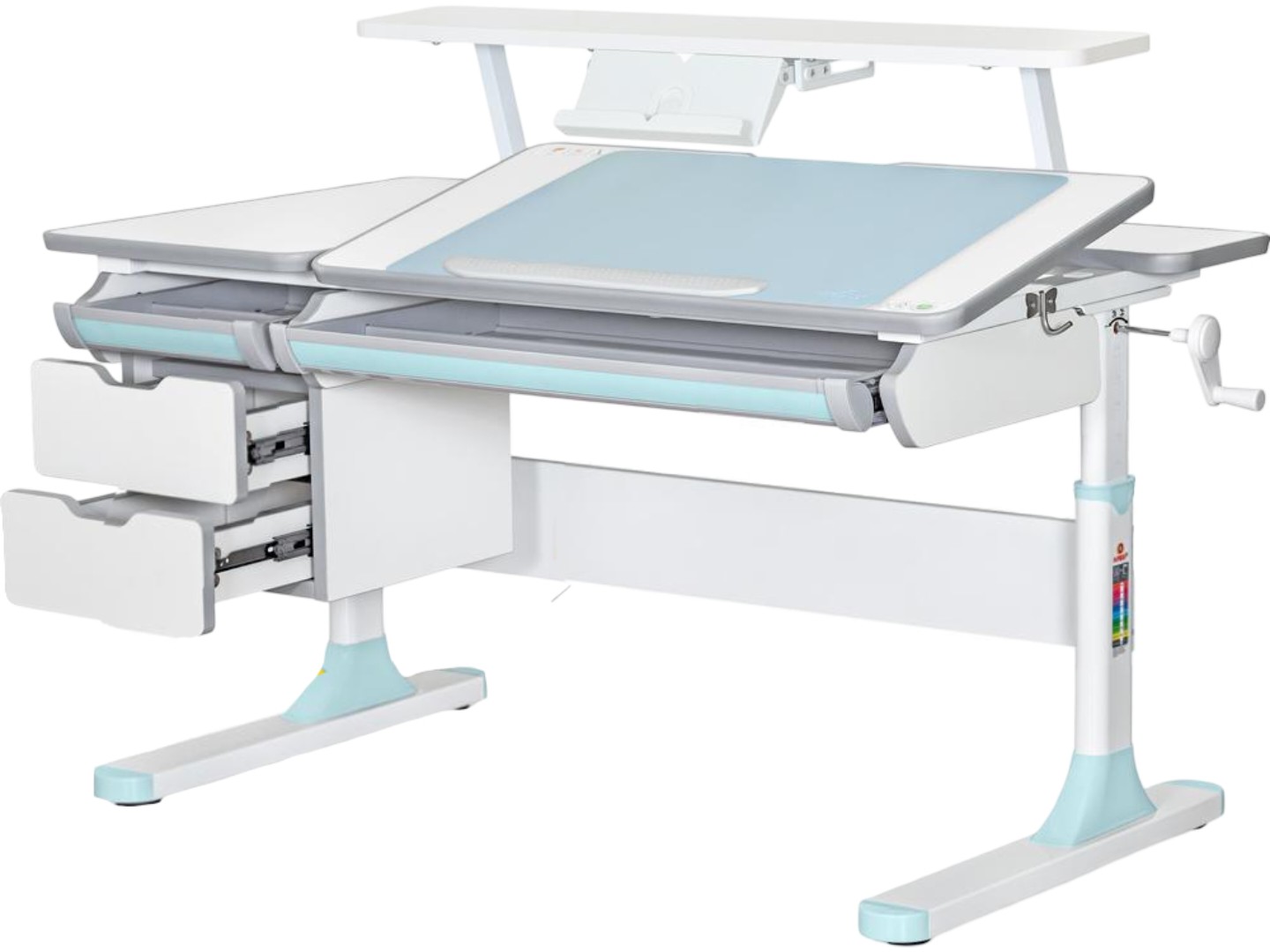 Парта шкільна Mealux Hamilton Multicolor BL (BD-680 W/G MC +BL +S50 WG)