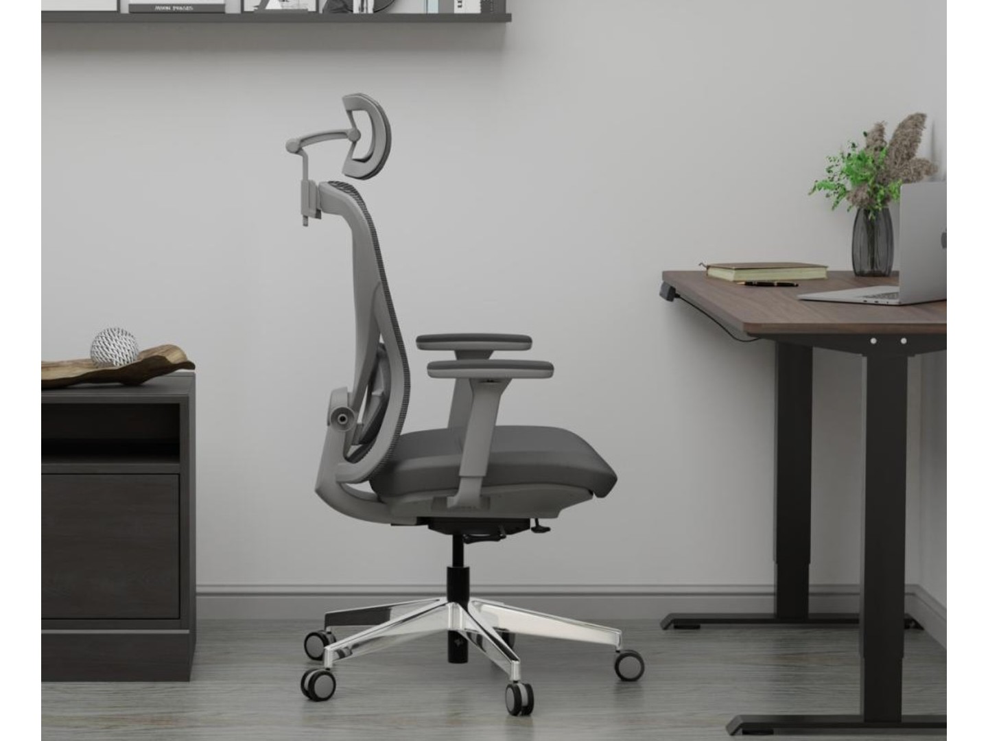 Крісло офісне Mealux Q1 Air Fabric Grey (HF Q-1 F/G) — фото 7