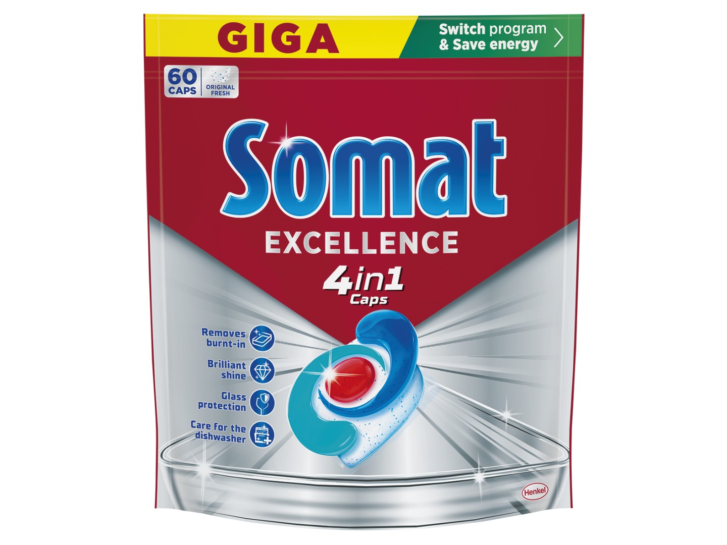 Таблетка для посудомийної машини Somat Exellence 60 шт