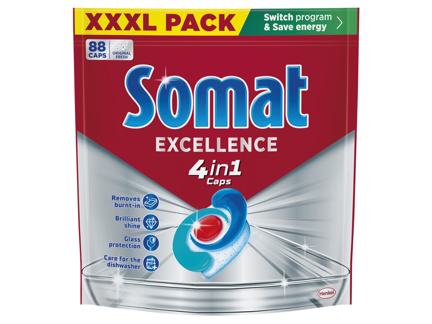 Таблетка для посудомийної машини Somat Экселенс 4-в-1, 88 шт.