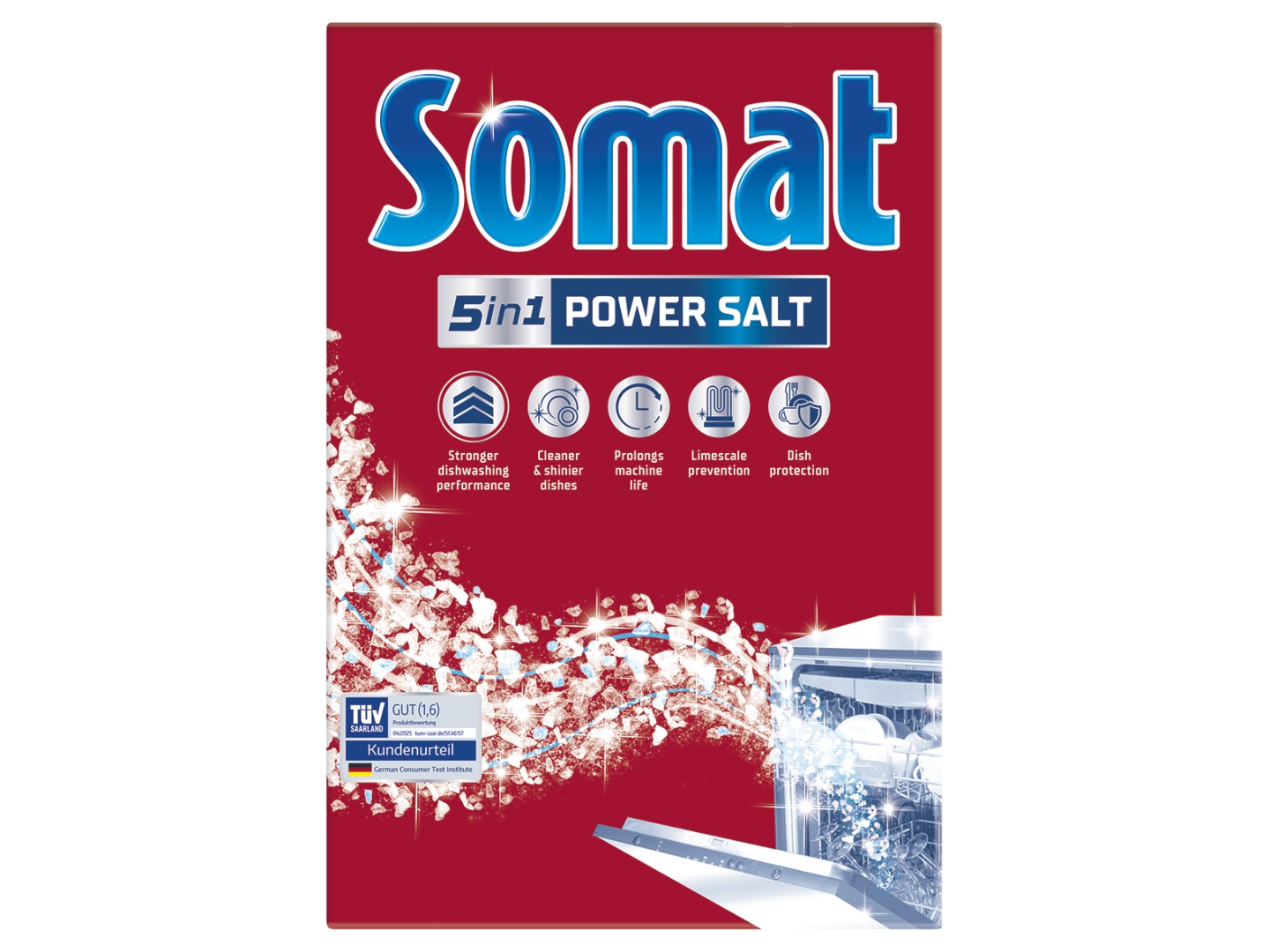 Сіль для посудомийної машини Somat 5в1 1,5 кг +1,5 кг — фото 1