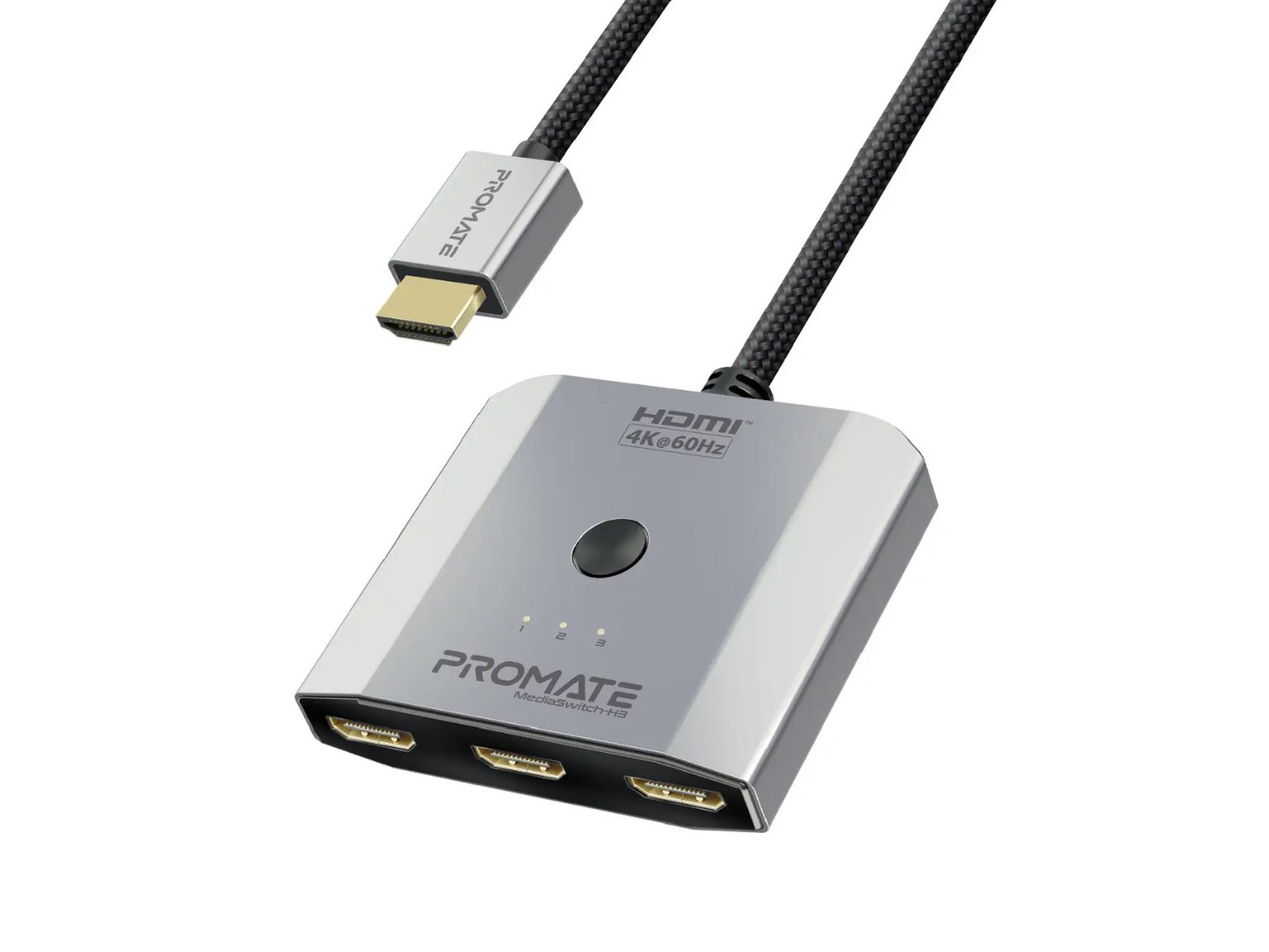 Перехідник HDMI Promate Mediaswitch-h3 Silver