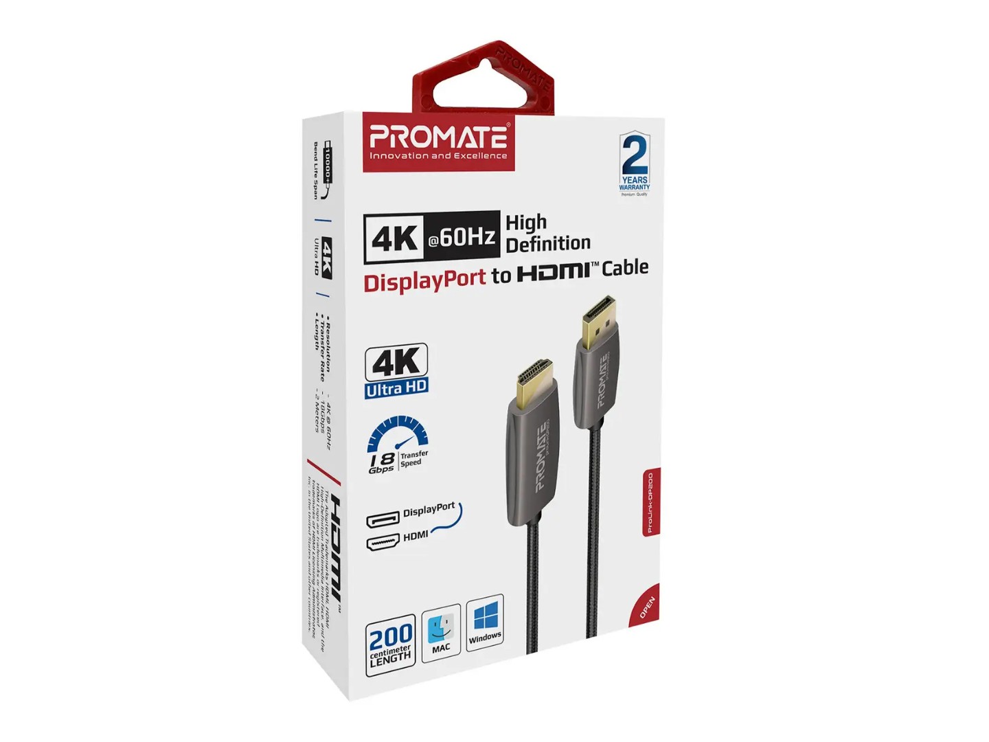 Кабель Promate Prolink-dp200 Black — фото 6