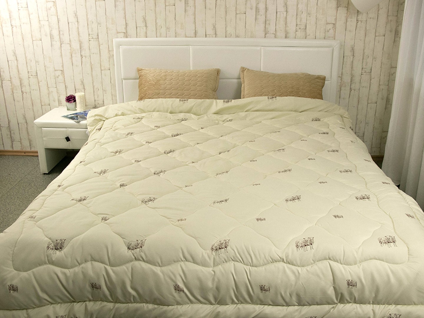 Ковдра всесезонна полуторна Руно 155х210 см вовняна Comfort+ Sheep (317.52ПШК+У_Sheep) — фото 2