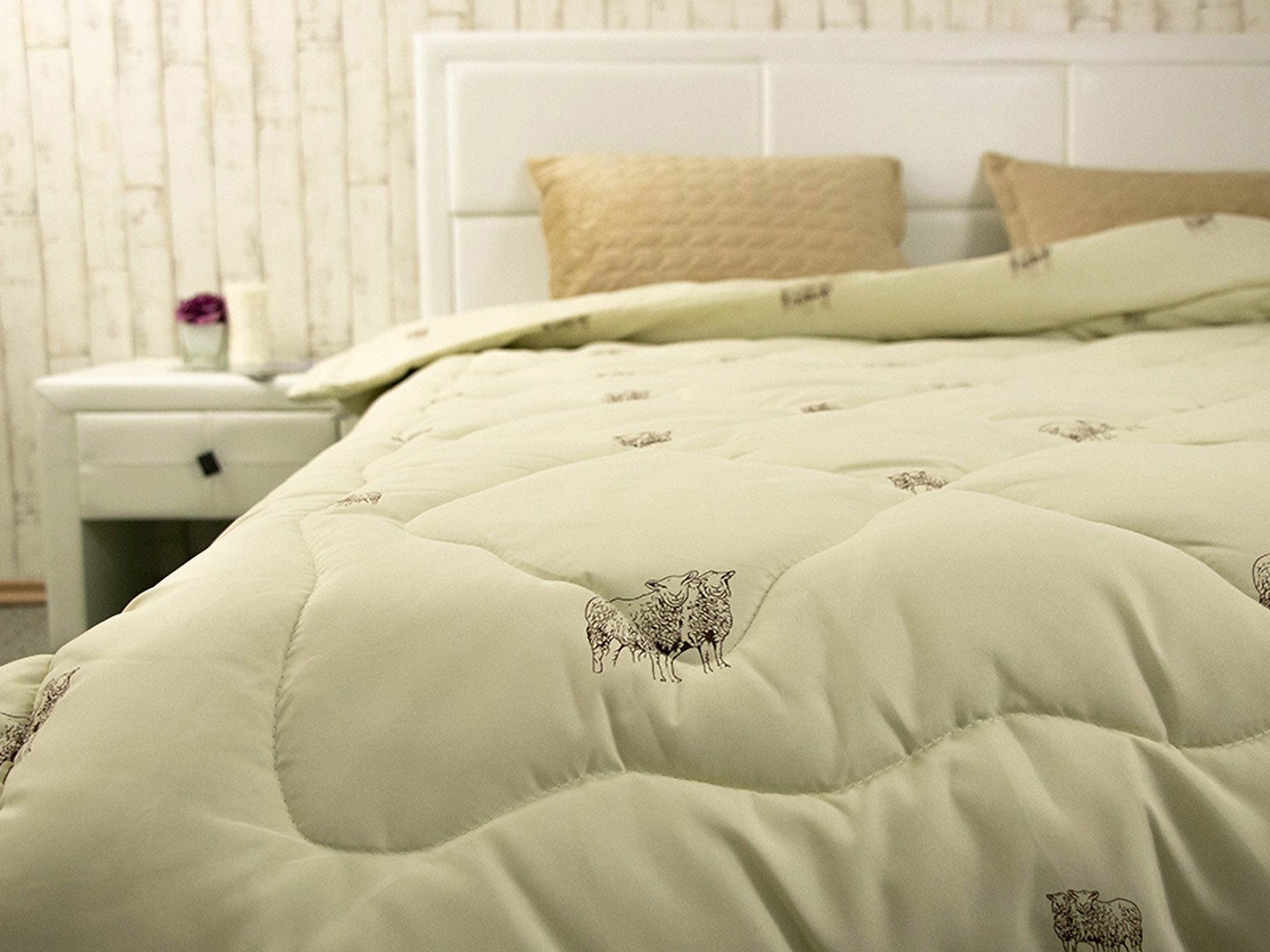 Ковдра всесезонна полуторна Руно 155х210 см вовняна Comfort+ Sheep (317.52ПШК+У_Sheep) — фото 6