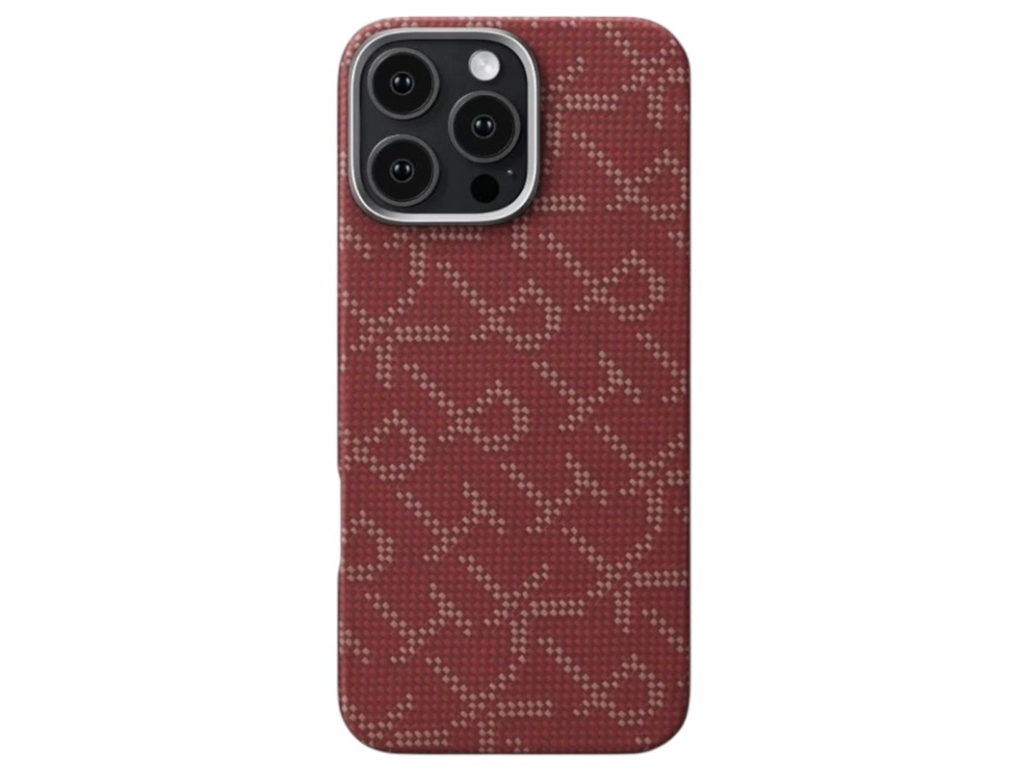 Чохол для смартфону Pitaka Tactile Woven Monogram Red/Gold for iPhone 16 Pro (KI1602PTK)