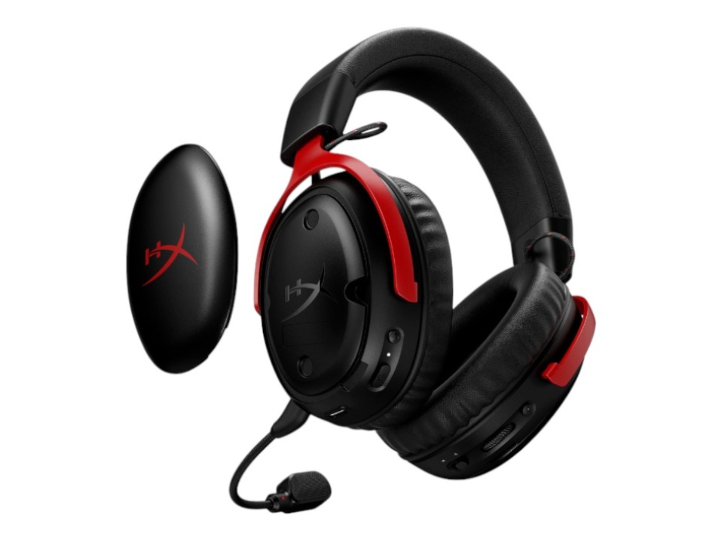 Гарнітура бездротова ігрова HyperX Cloud III S, WL/USB-A/USB-C Black-Red (A59Z0AA) — фото 9