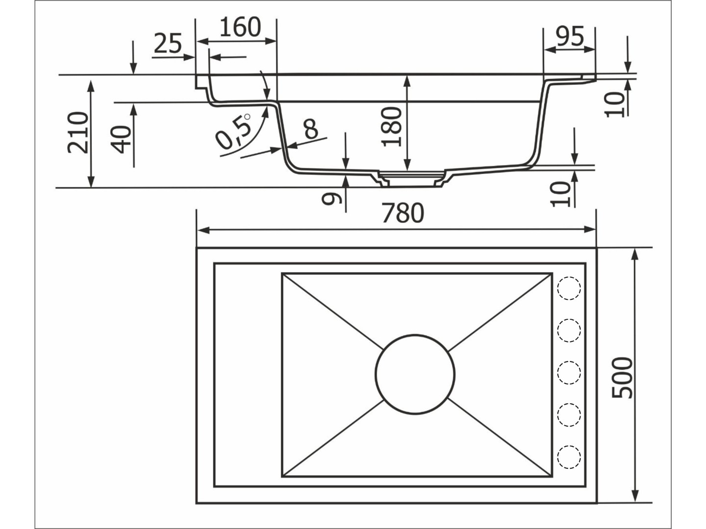 Мийка кухонна+змішувач+дозатор GRANADO Optimal Estella terra (+Badalona LUX inox+Redondo inox+кошик+дошка) — фото 8