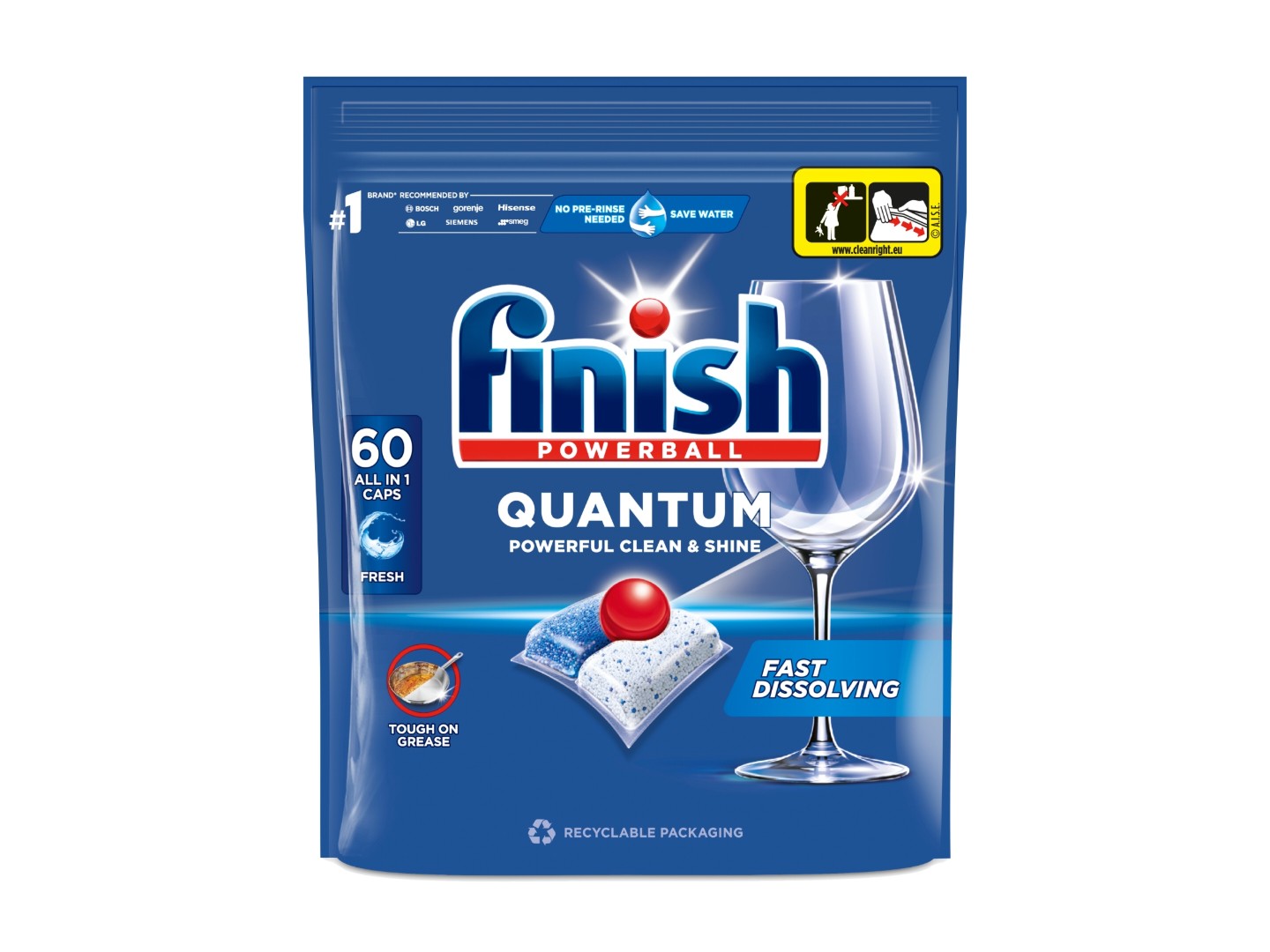 Таблетка для посудомийної машини Finish QUANTUM All in 1, 60шт