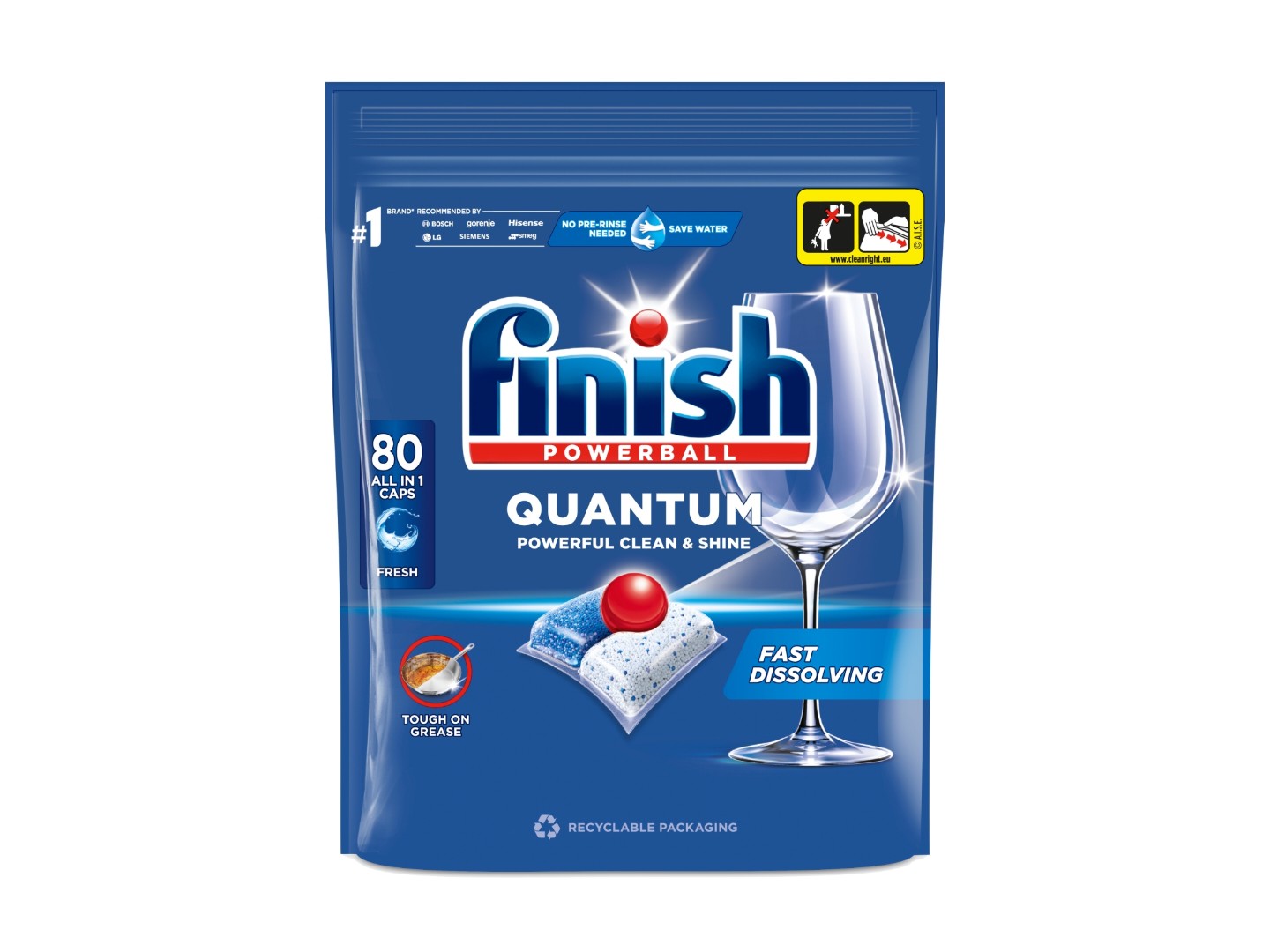 Таблетка для посудомийної машини Finish Quantum All in 1, 80шт