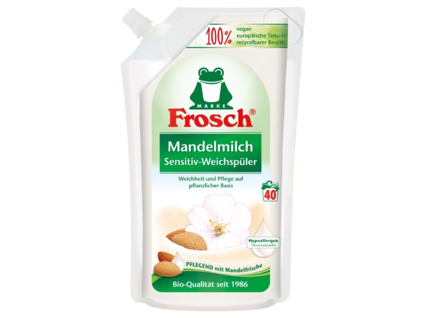 Ополіскувач для білизни Frosch Мигдальне молочко 1 л — фото 1