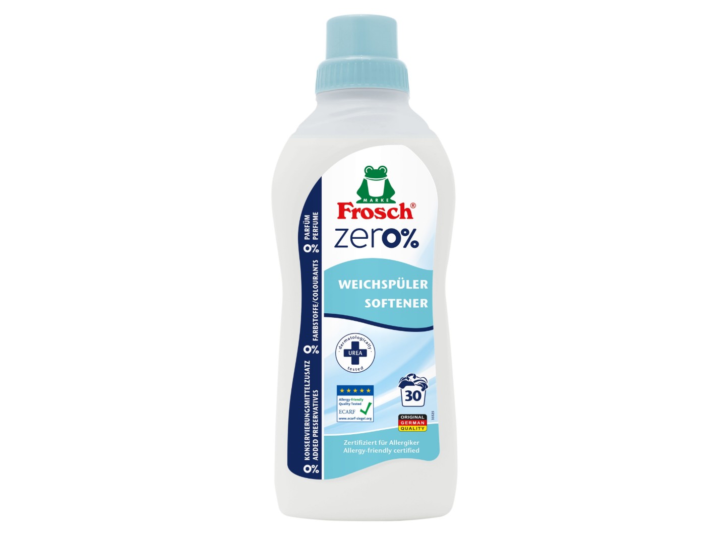 Ополіскувач для білизни Frosch ZERO Аурум 750 мл — фото 1