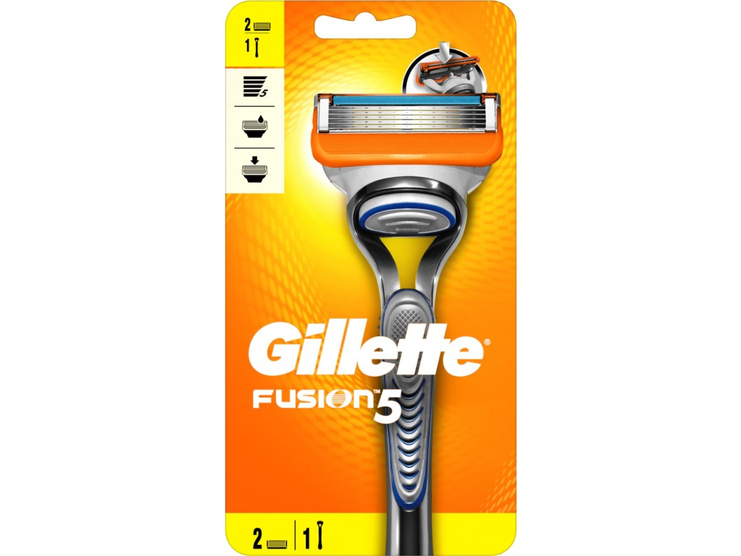 Станок чоловічий Gillette FUSION Верстат + 2 картриджа 1шт — фото 7