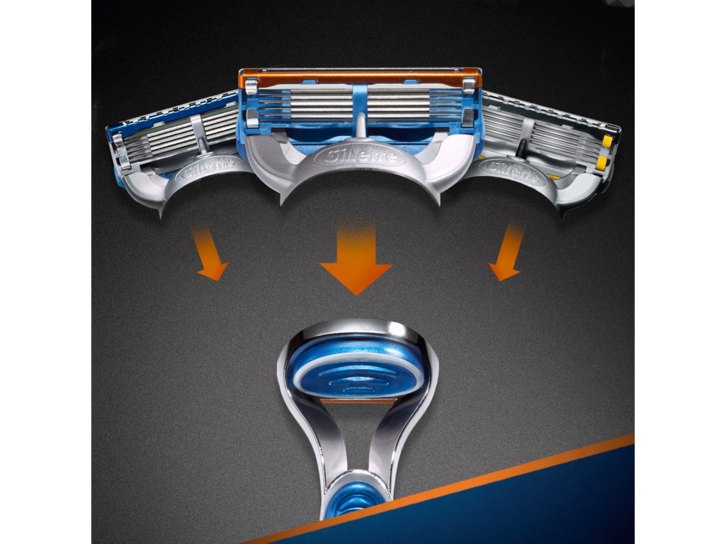 Станок чоловічий Gillette FUSION Верстат + 2 картриджа 1шт — фото 3