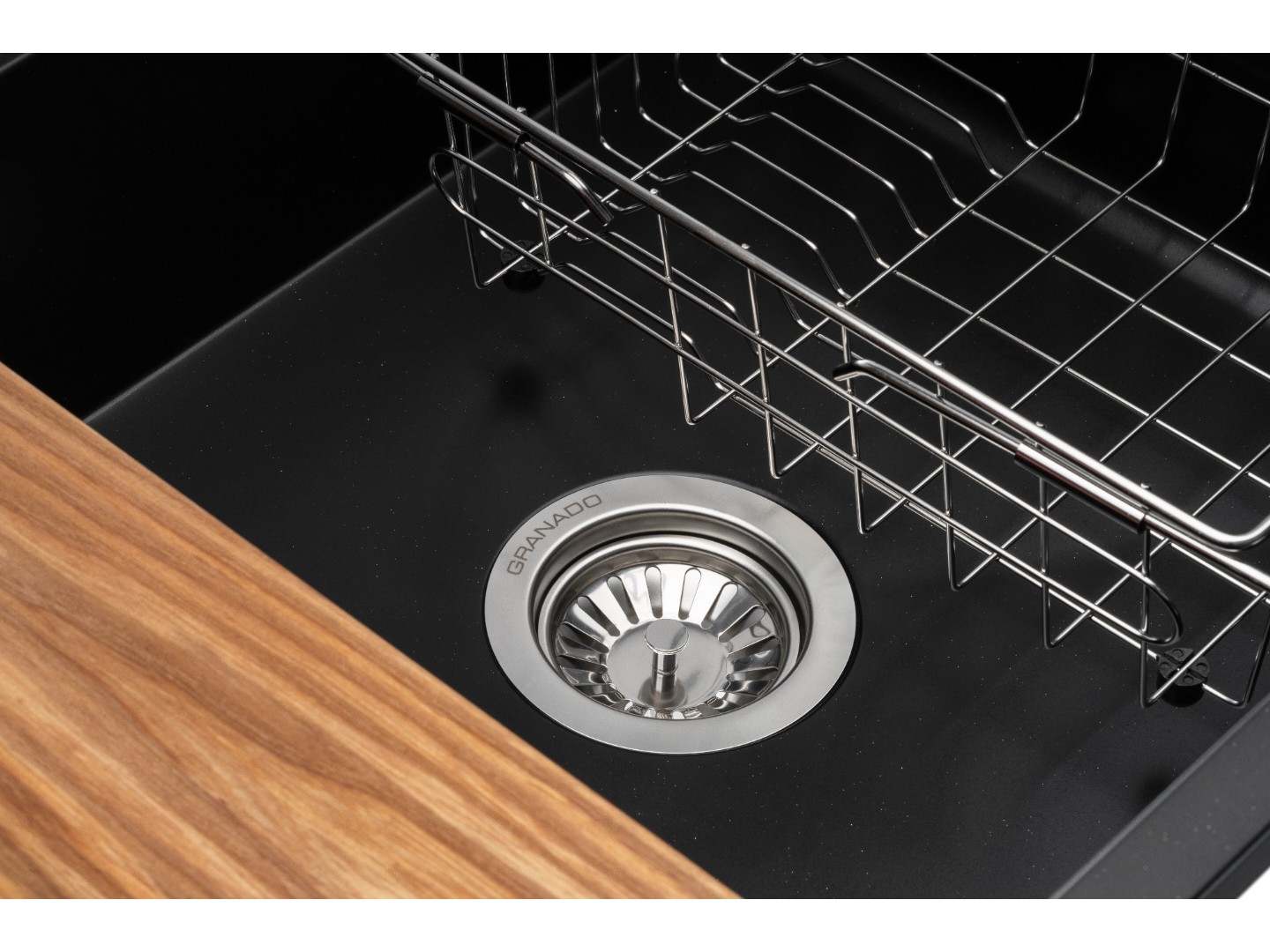 Мийка кухонна+змішувач GRANADO Optimal Estella black shine — фото 6