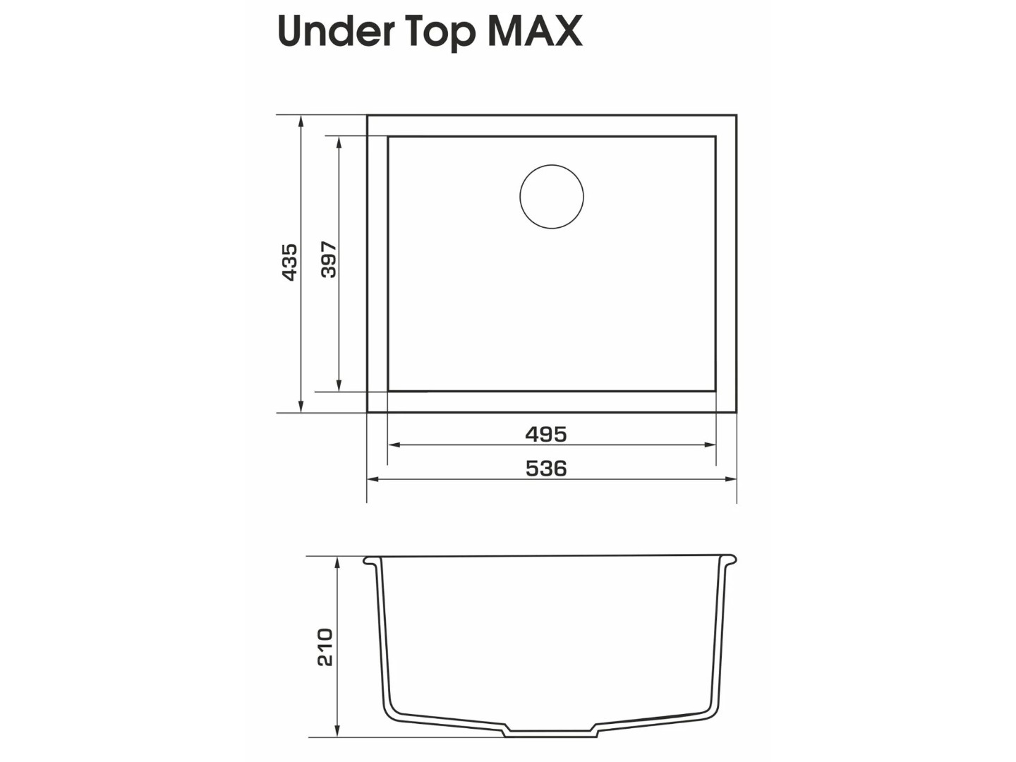 Мийка кухонна GRANADO Under Top Max Terra — фото 7