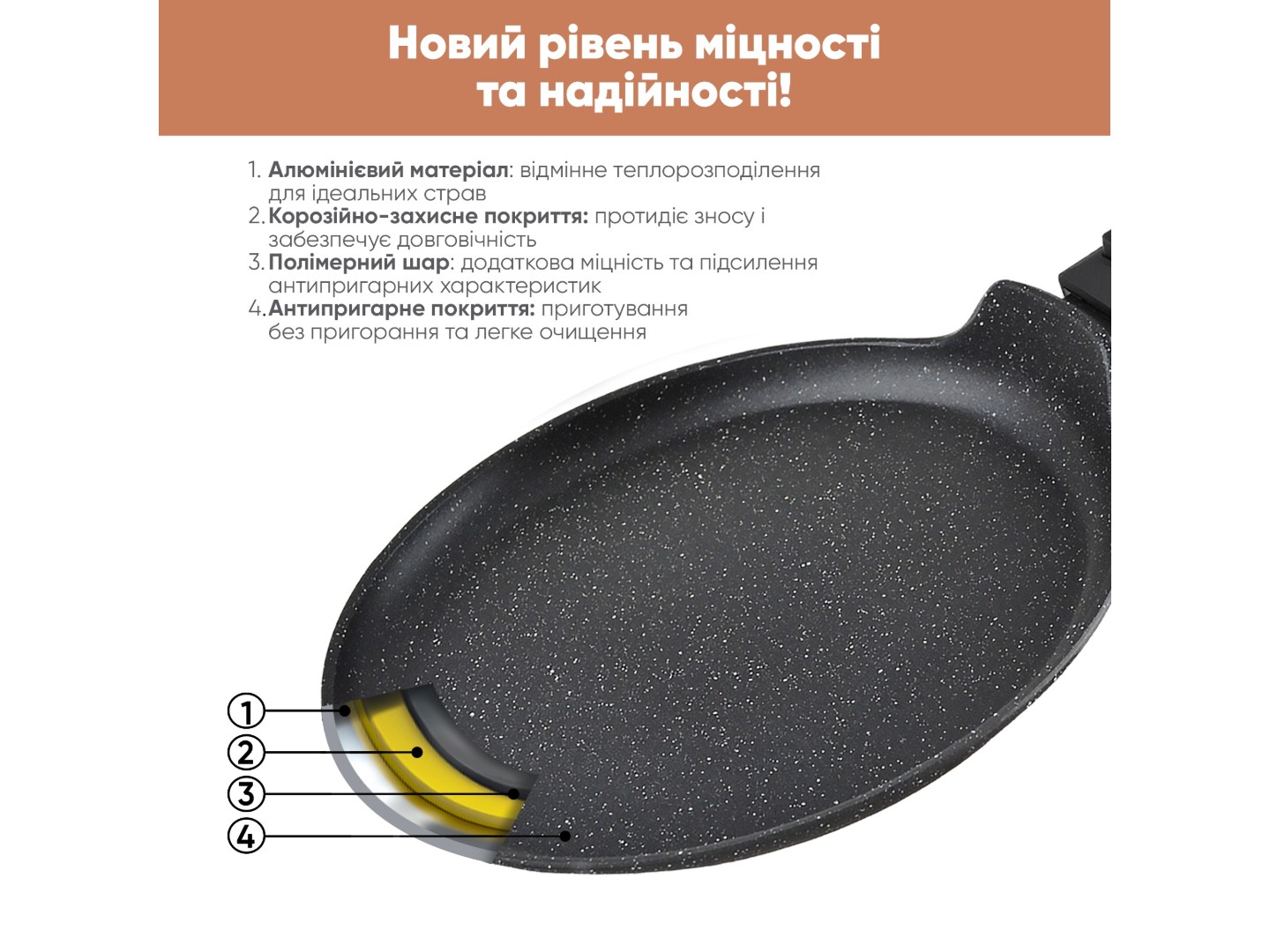 Сковорода для млинців Krauff SMART HANDLE 24 см (25-305-083) — фото 8