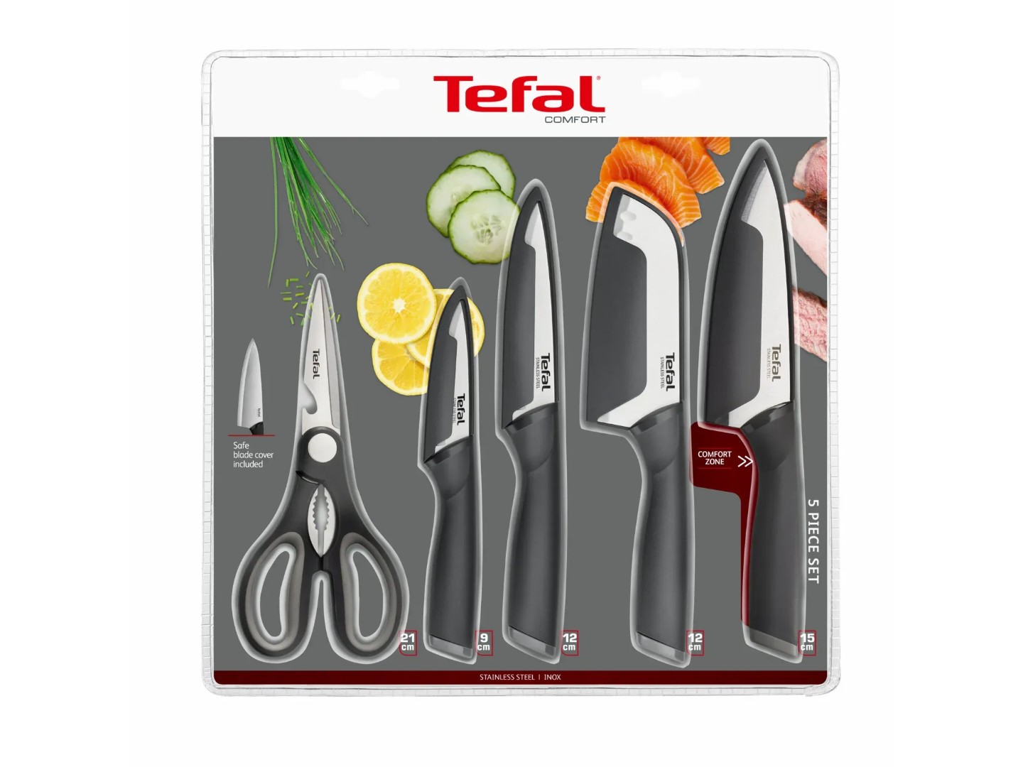 Набір ножів Tefal Comfort 5 пр. (K2215S55) — фото 2