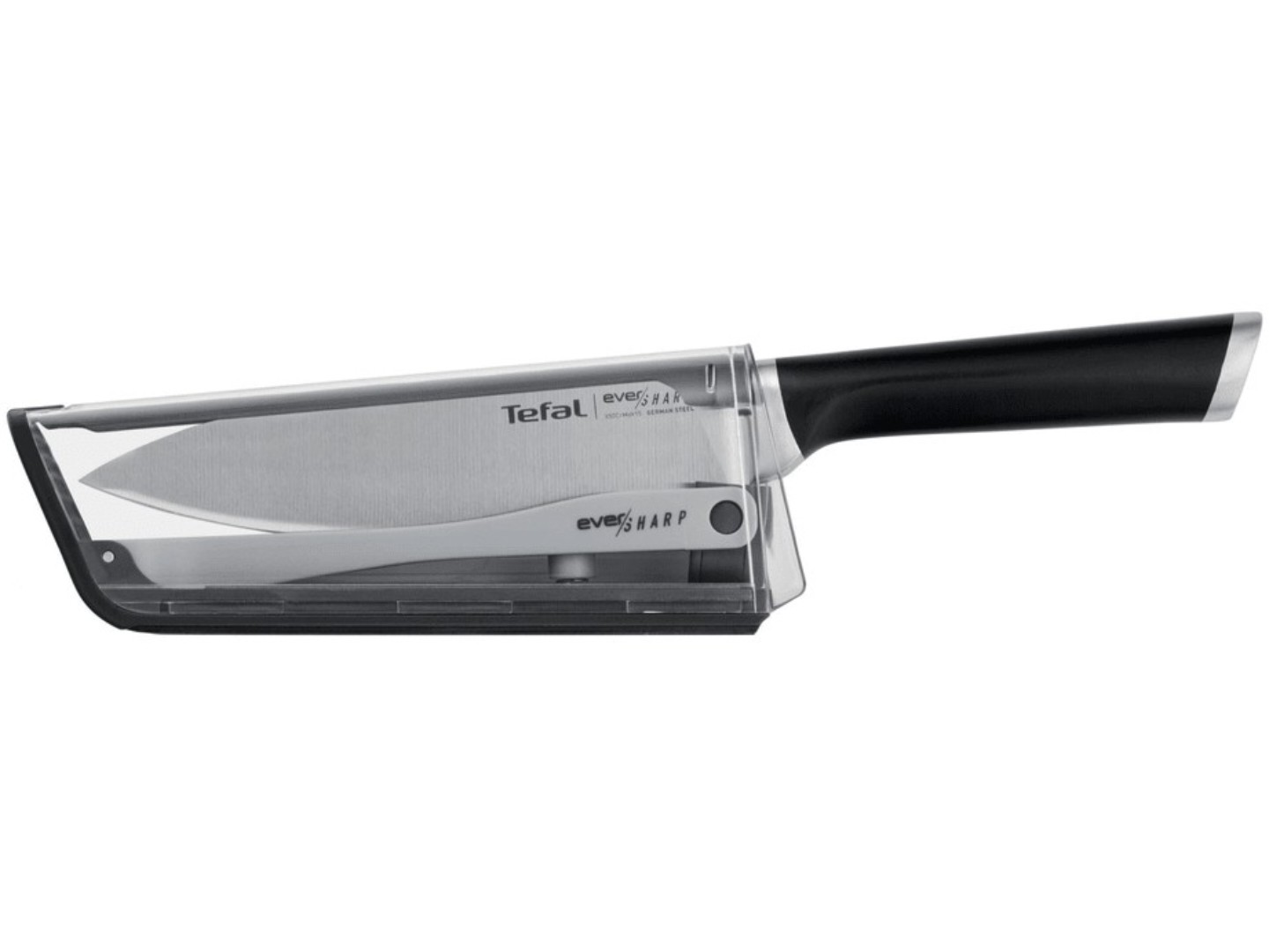 Ніж кухонний Tefal Eversharp 16.5 см з чохлом-точилкою (K2569004) — фото 1