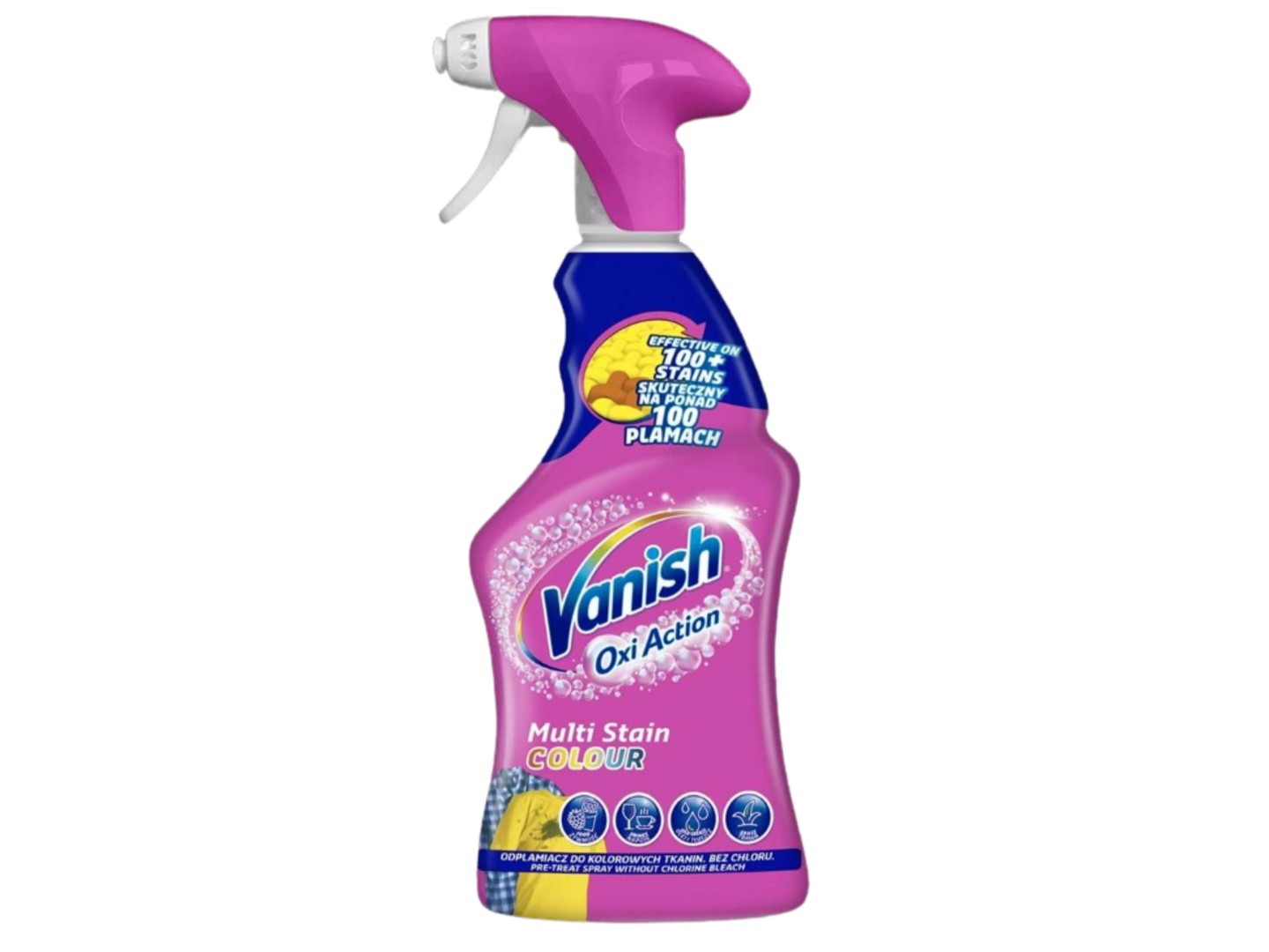 Засіб для видалення плям Vanish Oxi Action Рожевий Активний спрей 500 мл
