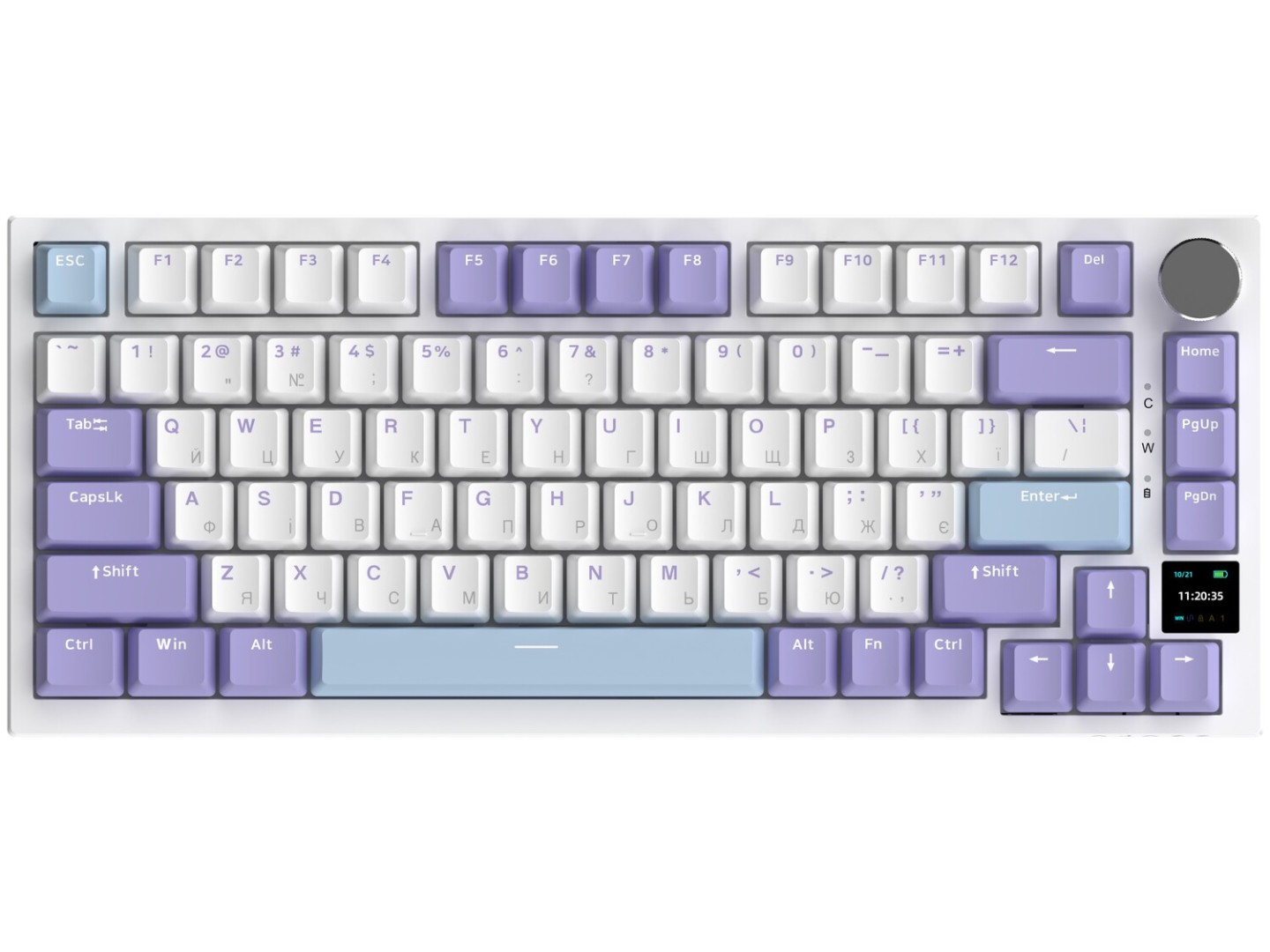 Клавіатура бездротова ігрова Ajazz AK820 Pro Flying Fish Switch (AK820PRO-FF-PWB)