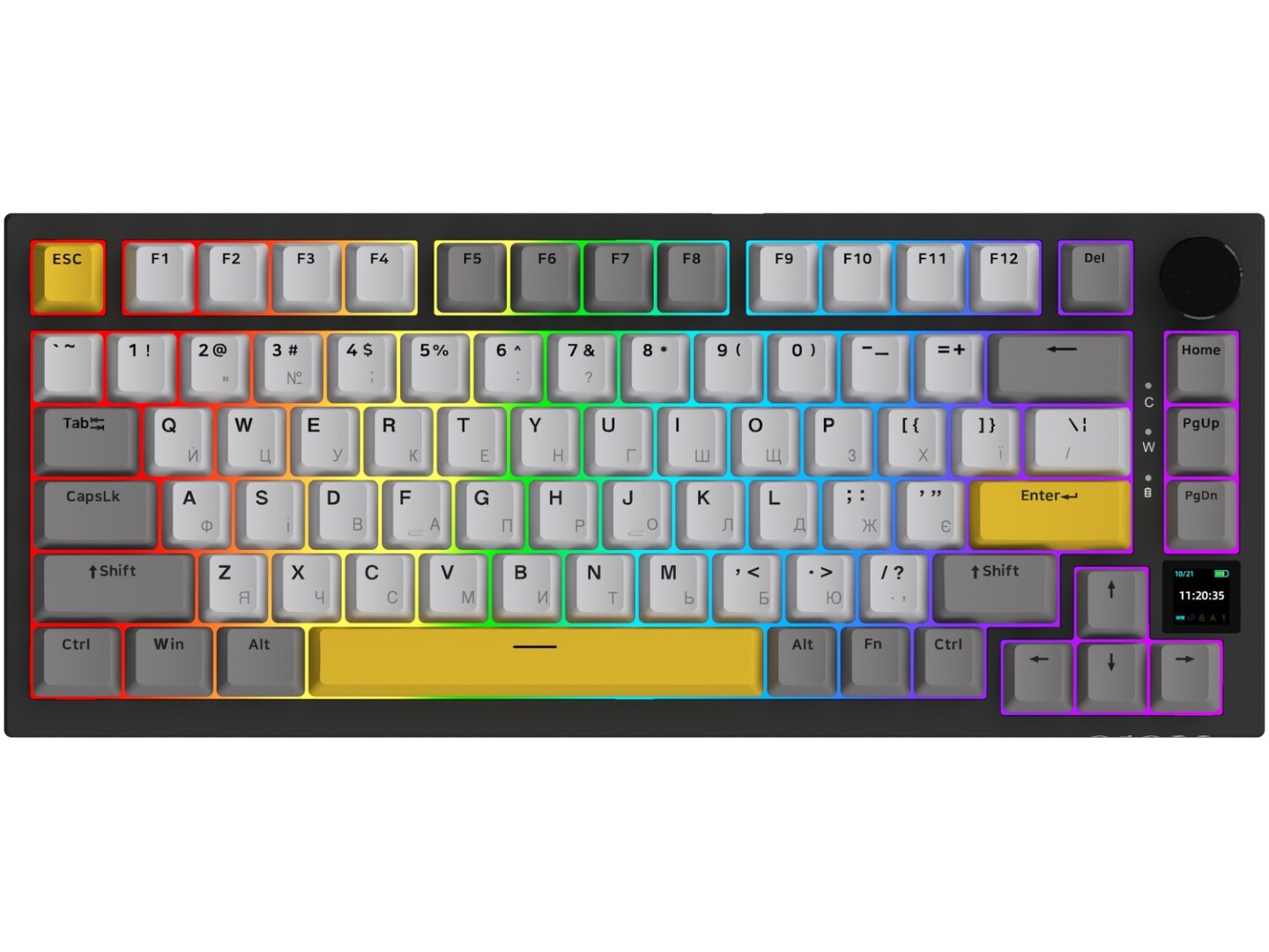Клавіатура бездротова ігрова Ajazz AK820 Pro Gift Switch (AK820PRO-G-BGY)