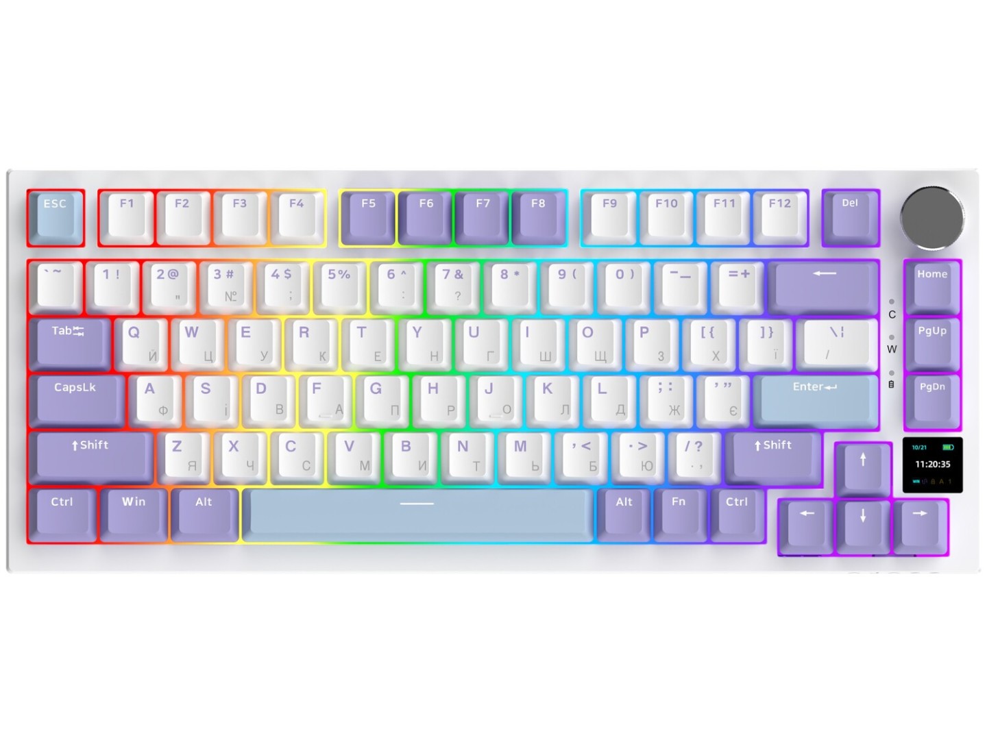 Клавіатура бездротова ігрова Ajazz AK820 Pro Gift Switch (AK820PRO-G-PWB)