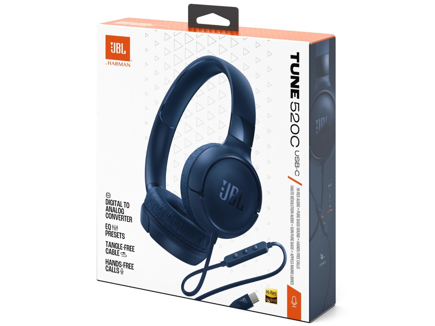 Навушники накладні дротові JBL Tune 520C USB-C Blue (JBLT520CBLU) — фото 10