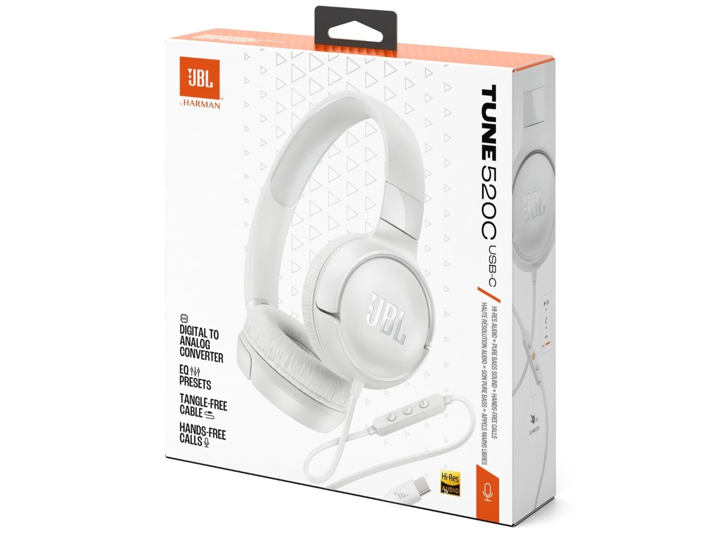 Навушники накладні дротові JBL Tune 520C USB-C White (JBLT520CWHT) — фото 10