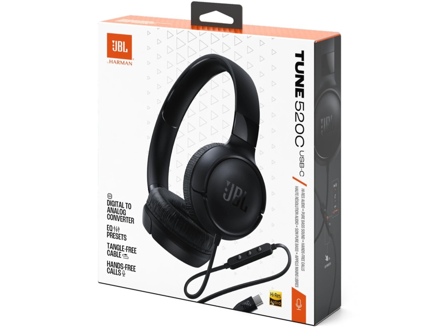 Навушники накладні дротові JBL Tune 520C USB-C Black (JBLT520CBLK) — фото 10