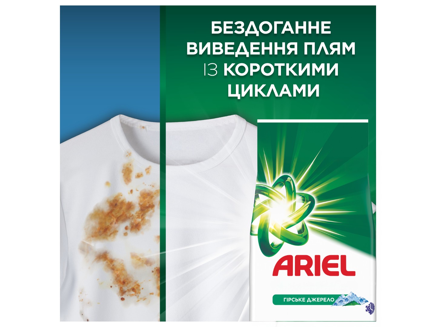 Пральний порошок Ariel Аква-Пудра Гірське Джерело 37 циклів, 5кг — фото 4