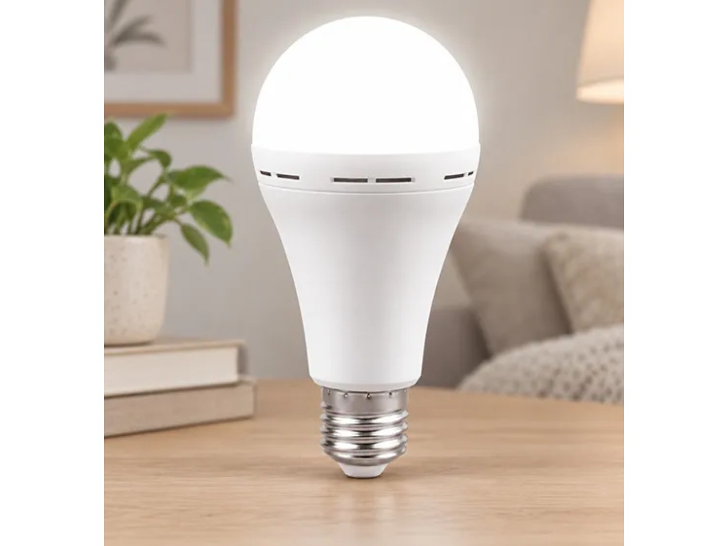 Лампочка світлодіодна акумуляторна INTELIGENTES LED АС9W DC3W 1200 6400K — фото 2