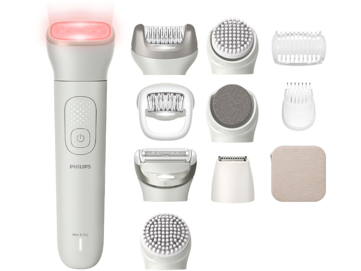 Мультифункціональний прилад для догляду за шкірою Philips Б'юті-набір BRE750/00 серії 9900 з насадкою Skin LED — фото 1
